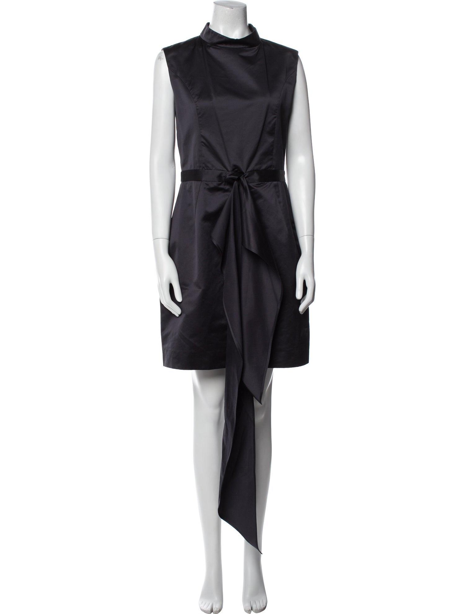 Yves Saint Laurent Mock Neck Mini Dress
