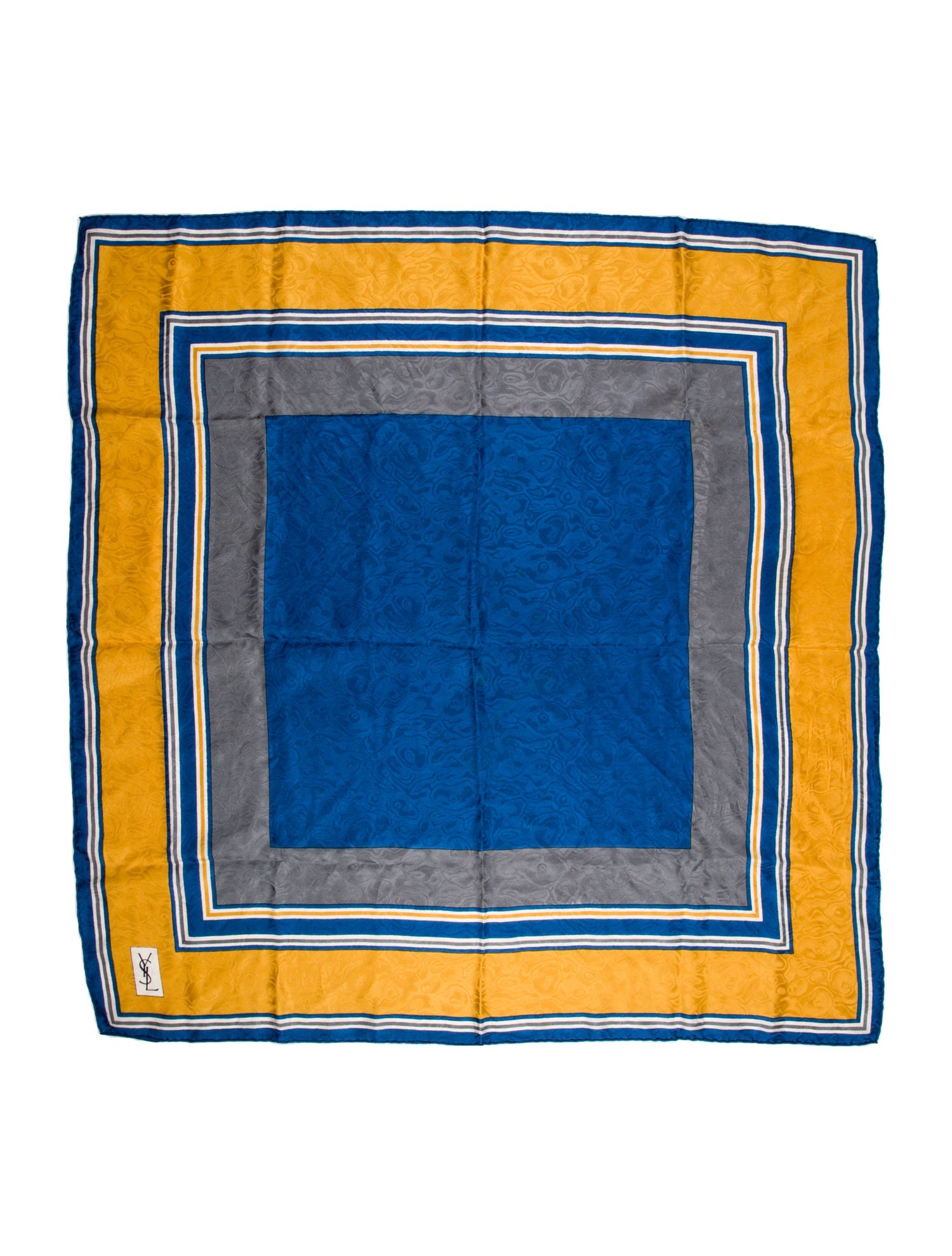 Yves Saint Laurent Silk Striped Scarf