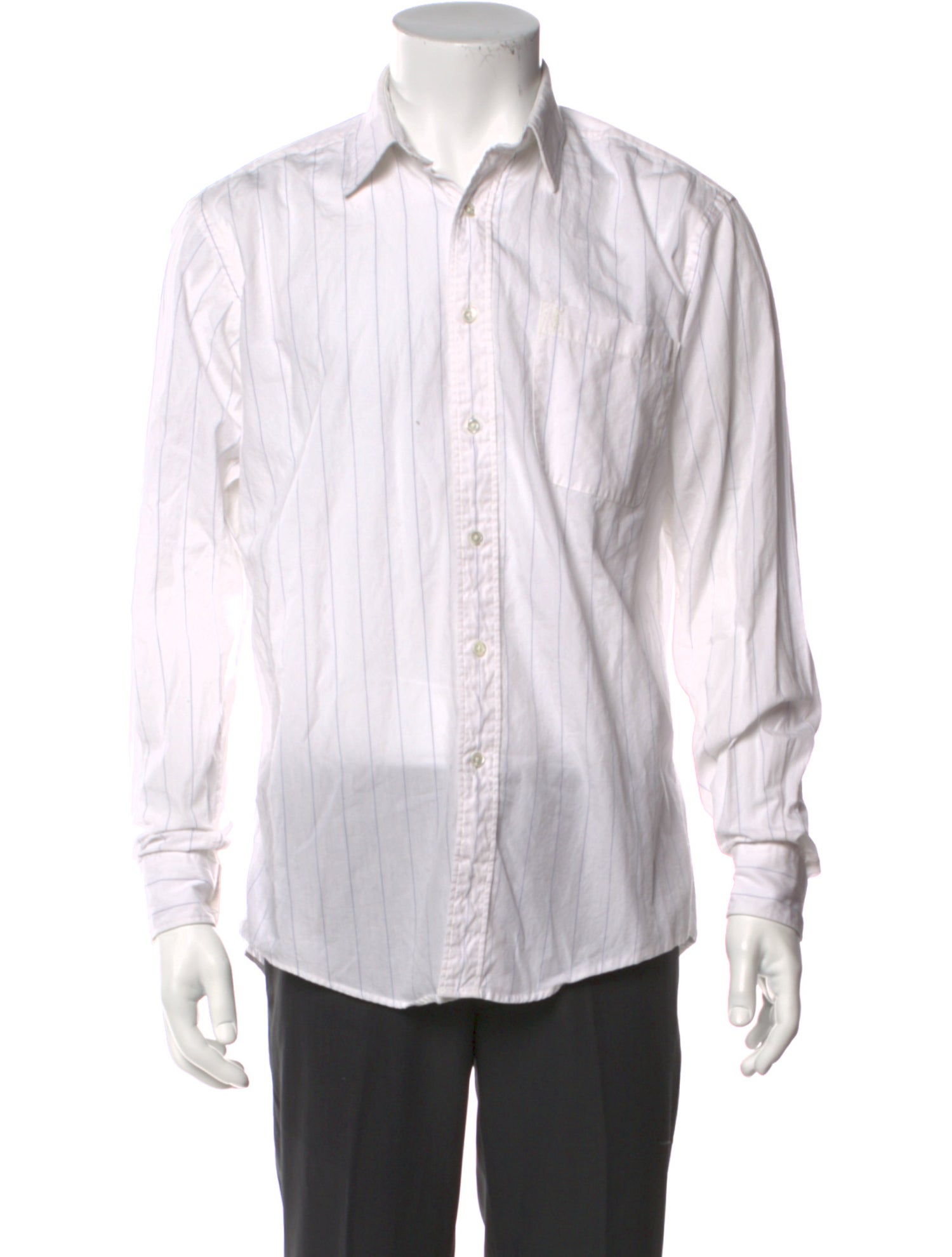 Yves Saint Laurent Striped Long Sleeve Shirt