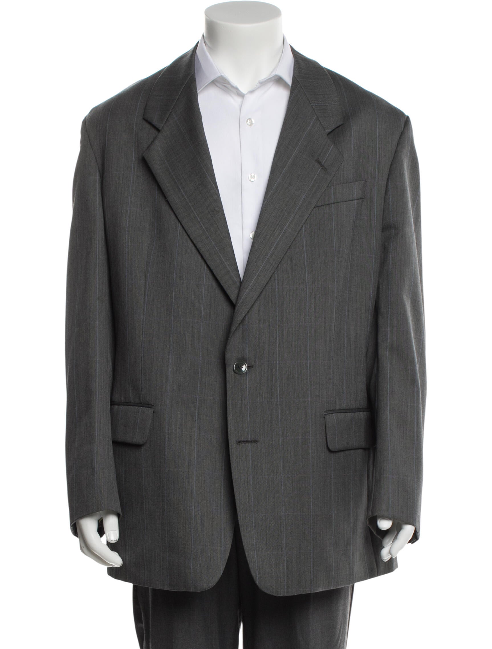 Yves Saint Laurent Wool Plaid Print Blazer