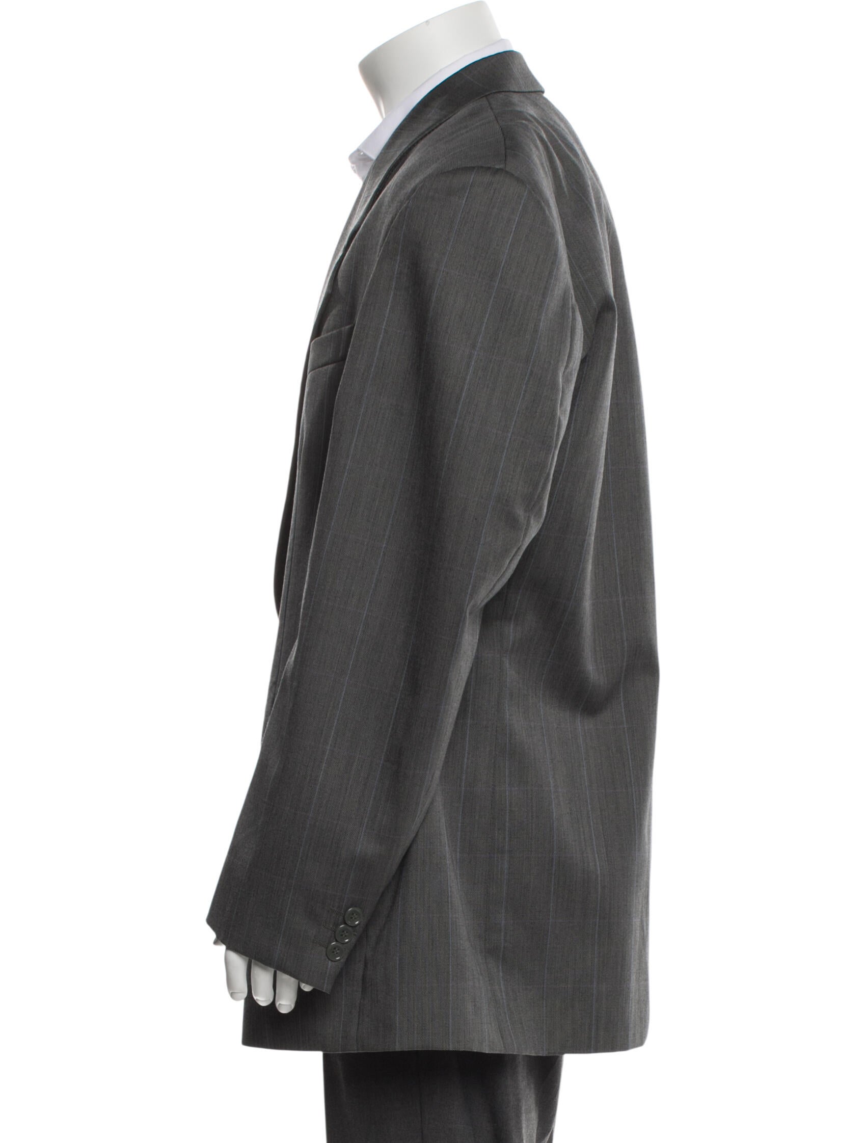 Yves Saint Laurent Wool Plaid Print Blazer