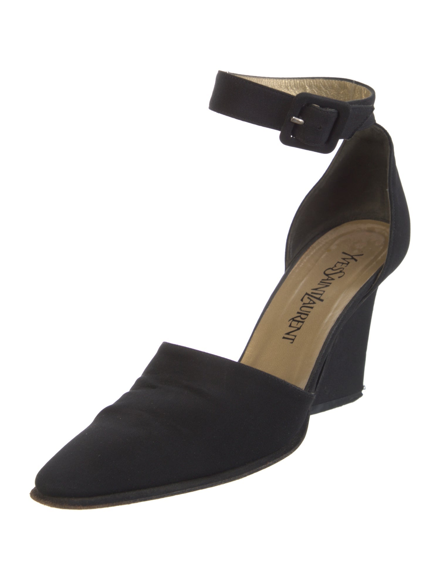Yves Saint Laurent Satin D'Orsay Pumps
