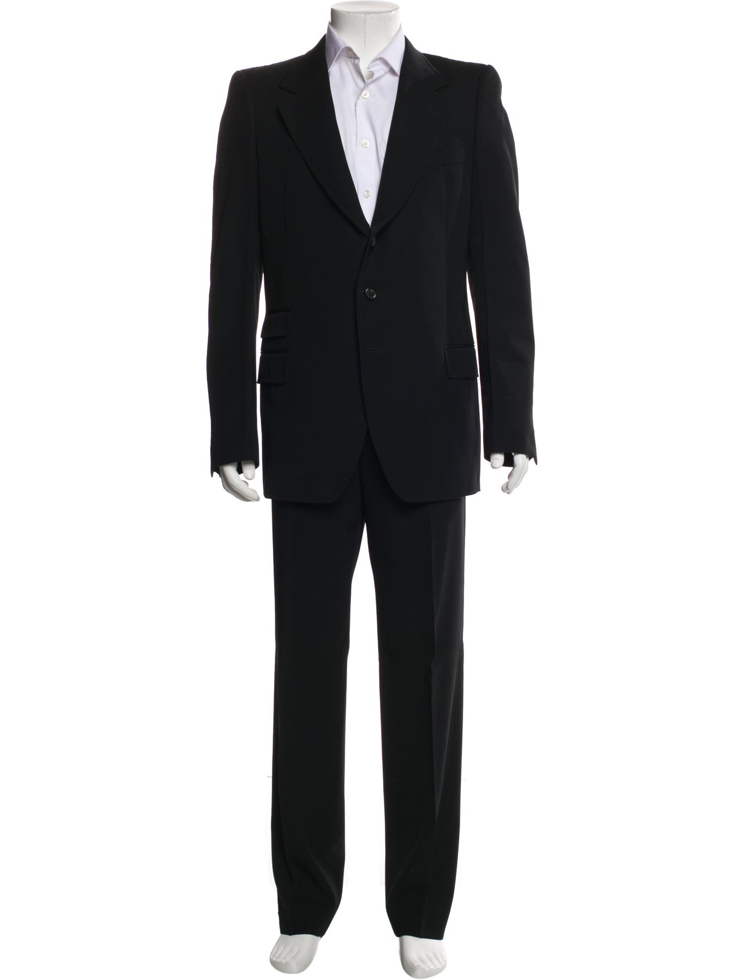 Yves Saint Laurent Solid Wool Two Piece Suit
