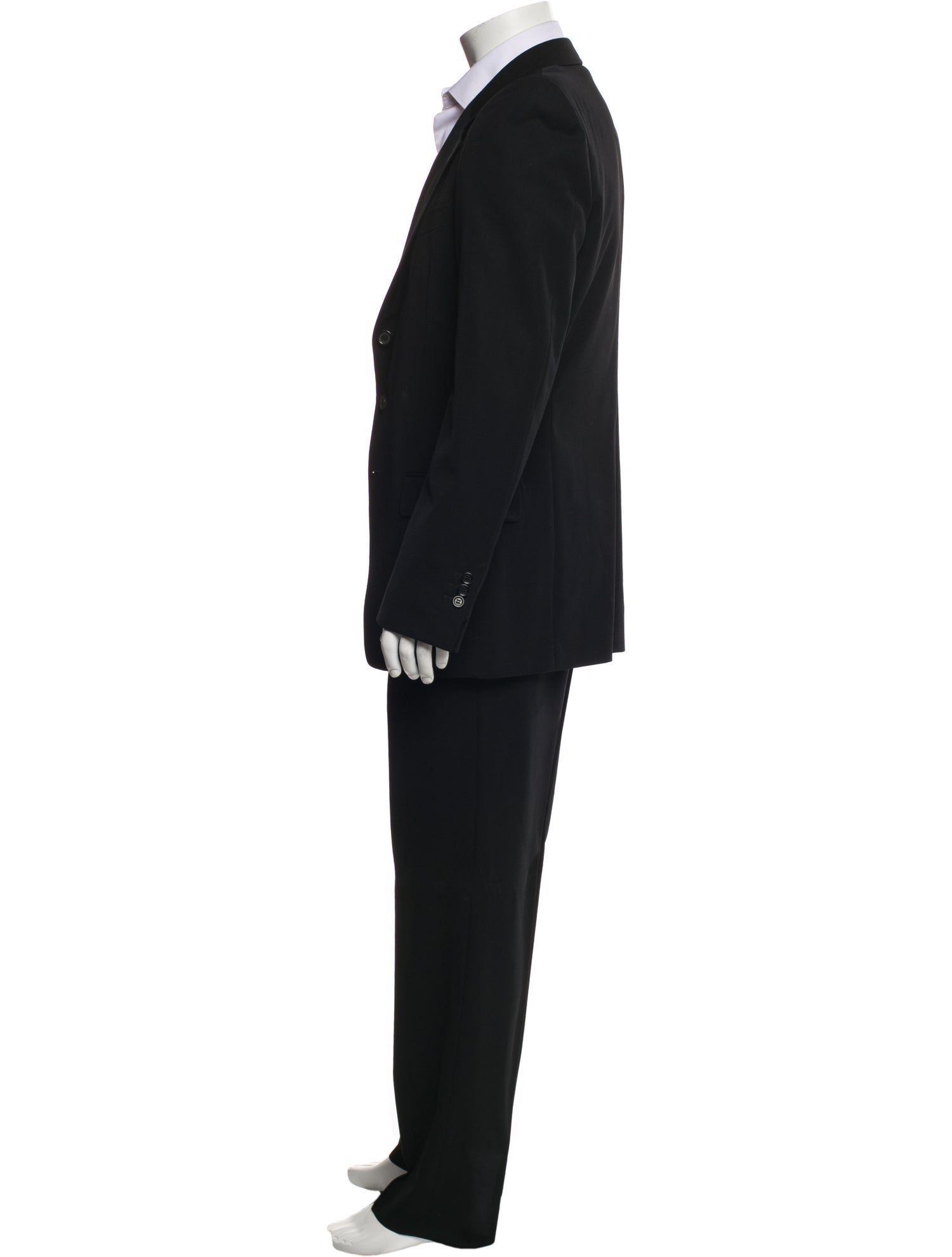 Yves Saint Laurent Solid Wool Two Piece Suit