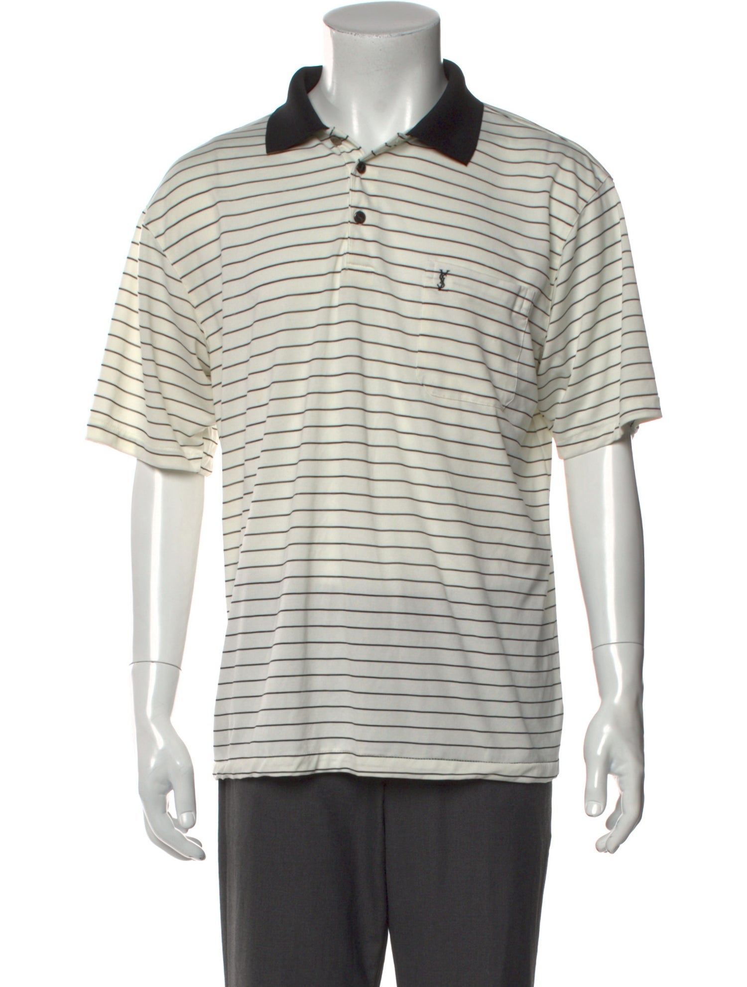Yves Saint Laurent Vintage Striped Polo Shirt