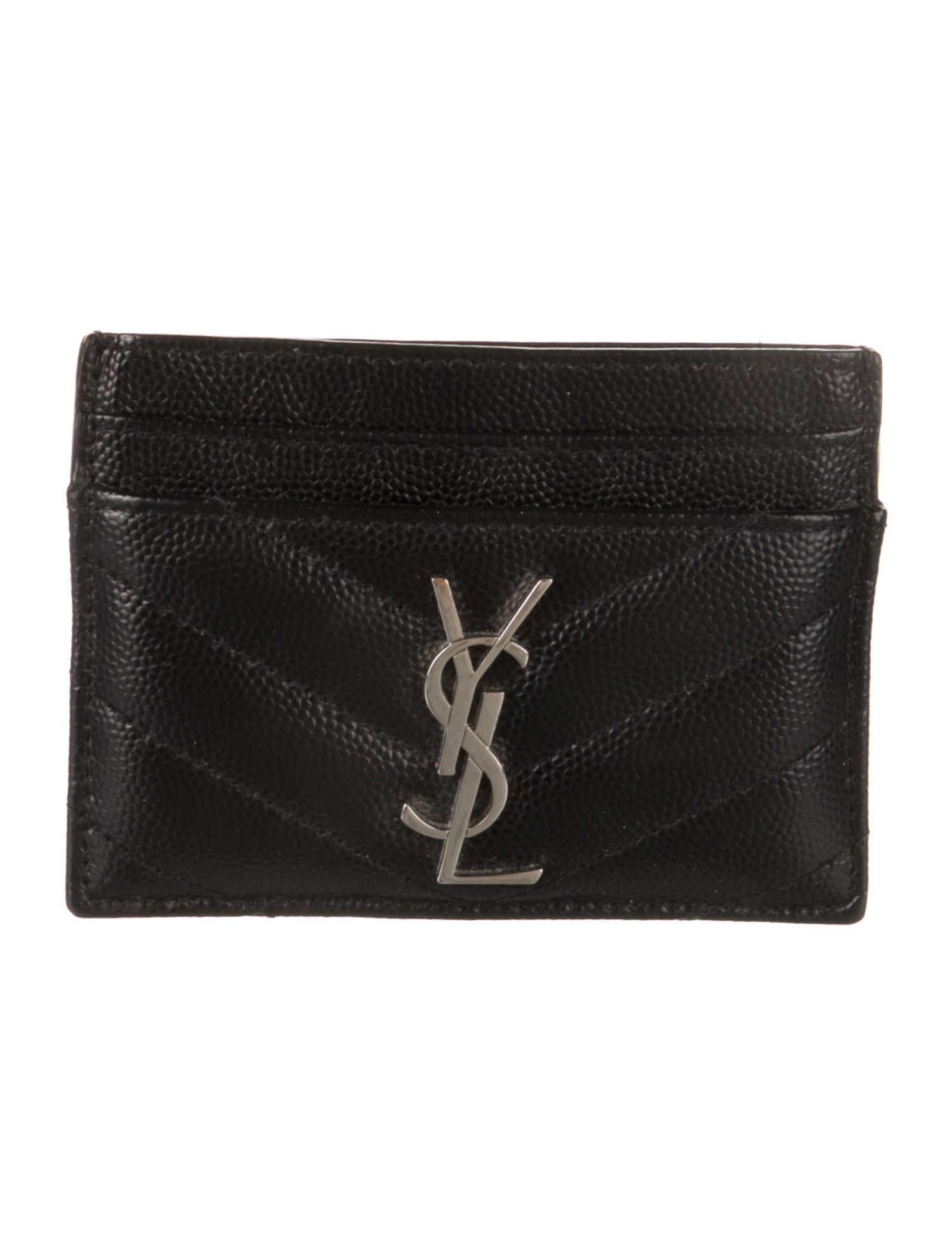 Yves Saint Laurent Quilted Pattern Leather Card Holder