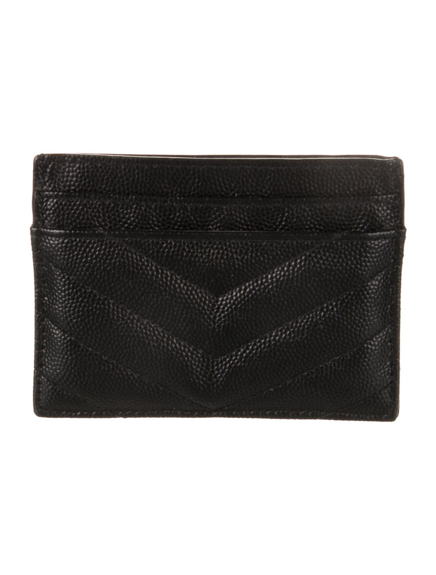 Yves Saint Laurent Quilted Pattern Leather Card Holder