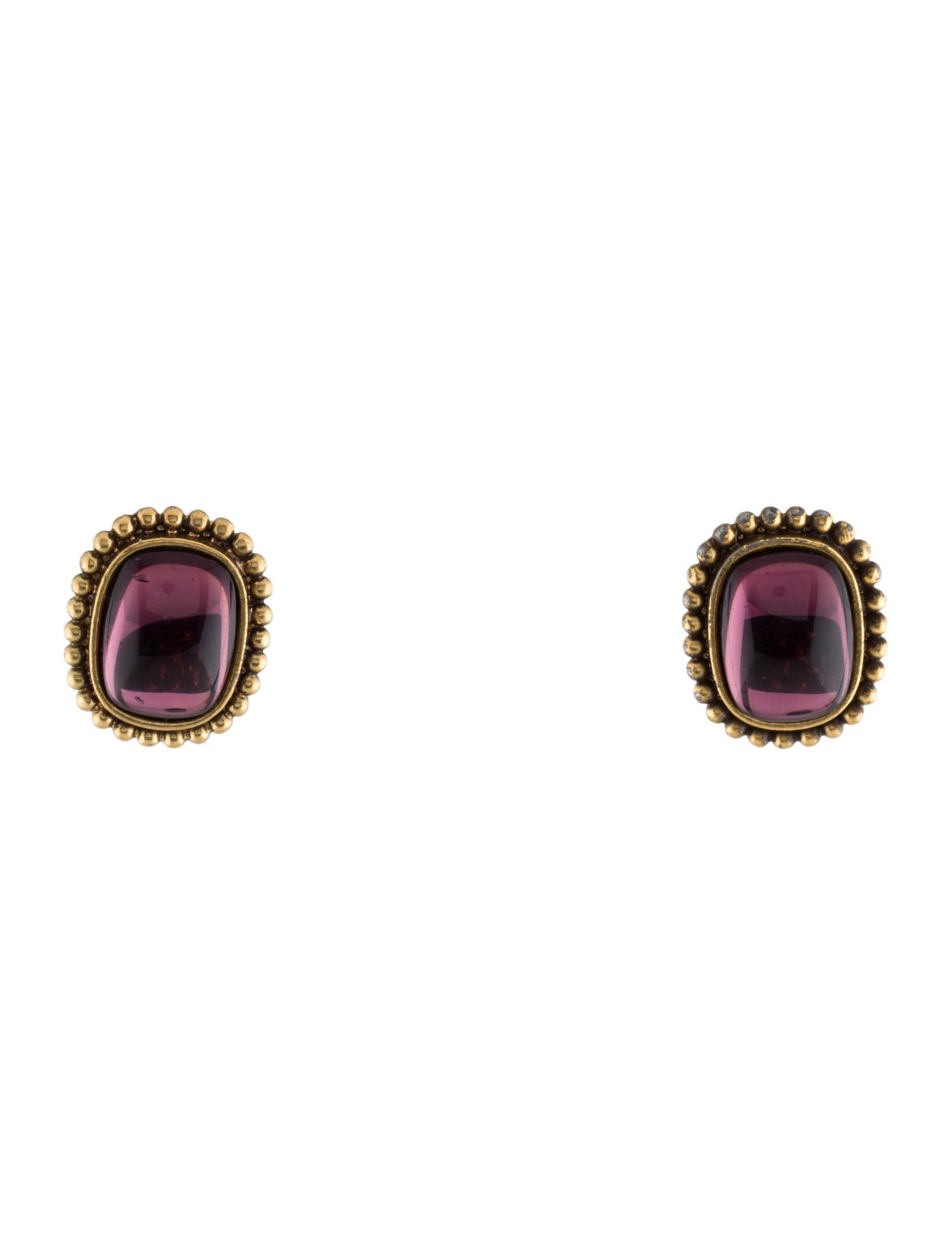 Yves Saint Laurent Vintage Glass Stud Earrings