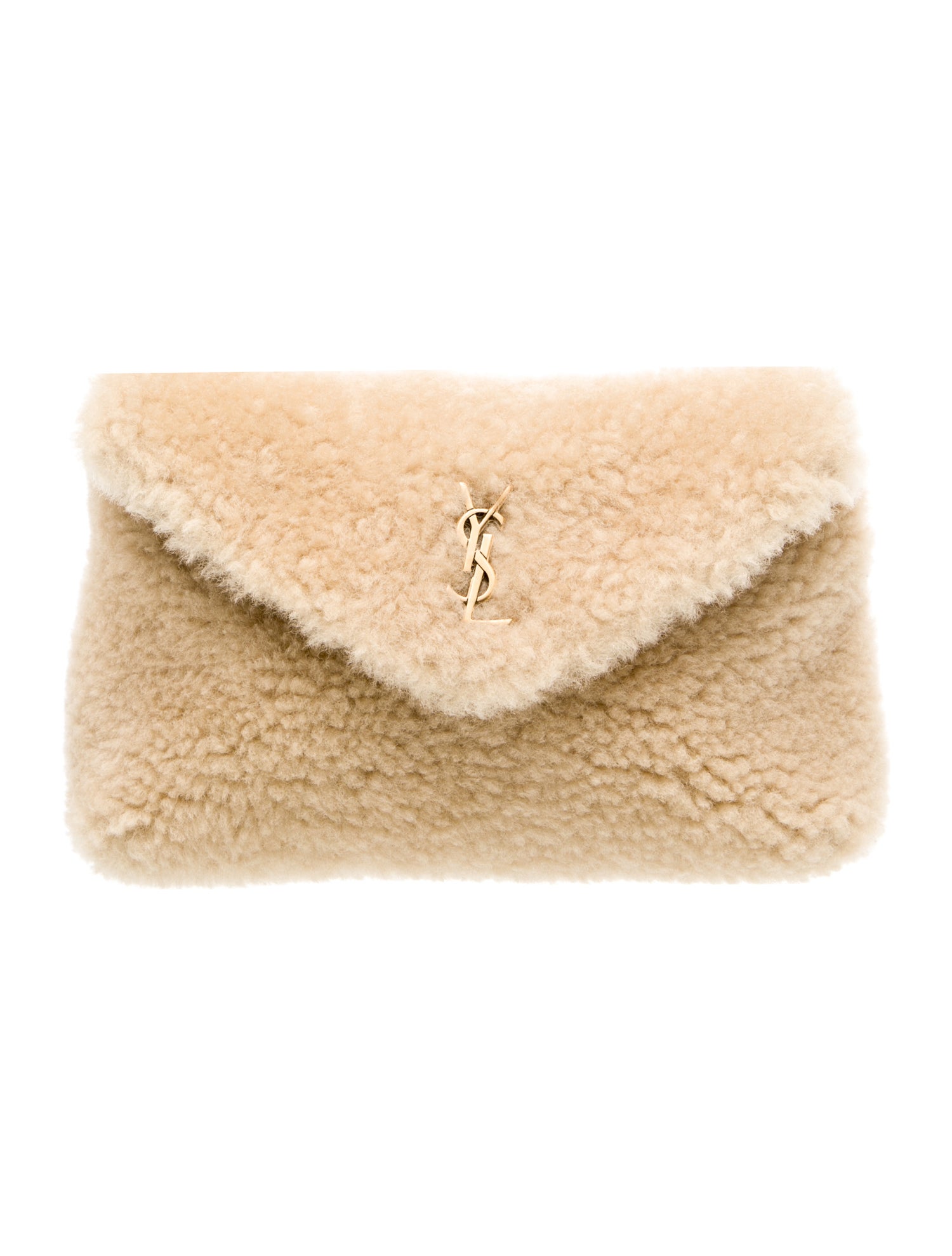 Saint Laurent Shearling Clutch