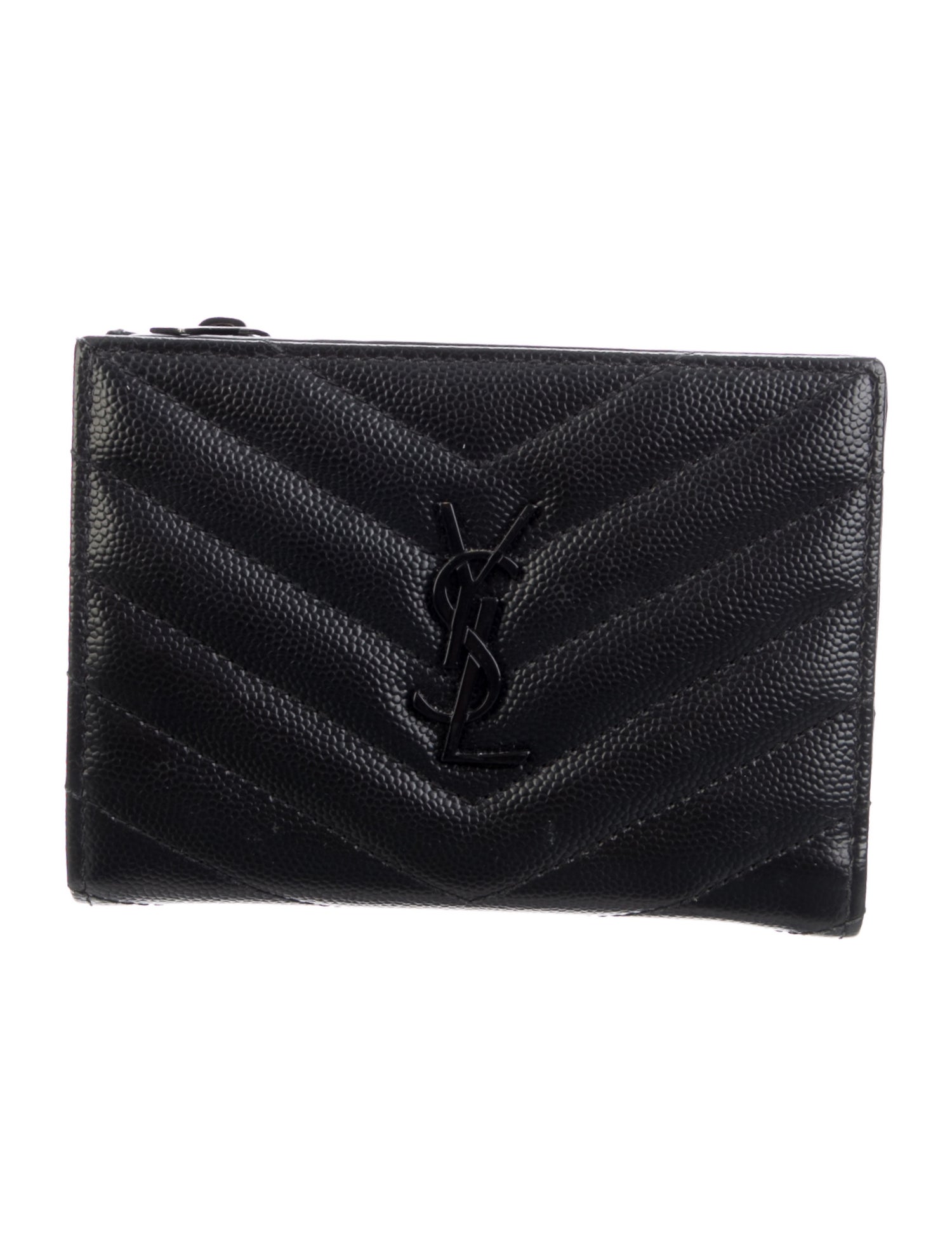 Saint Laurent Chevron Leather Wallet