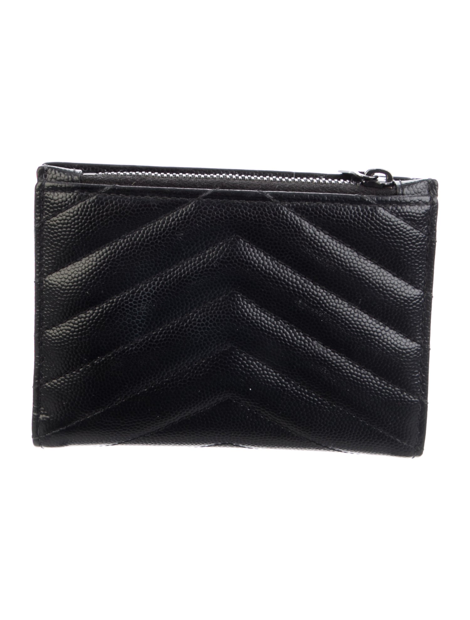 Saint Laurent Chevron Leather Wallet