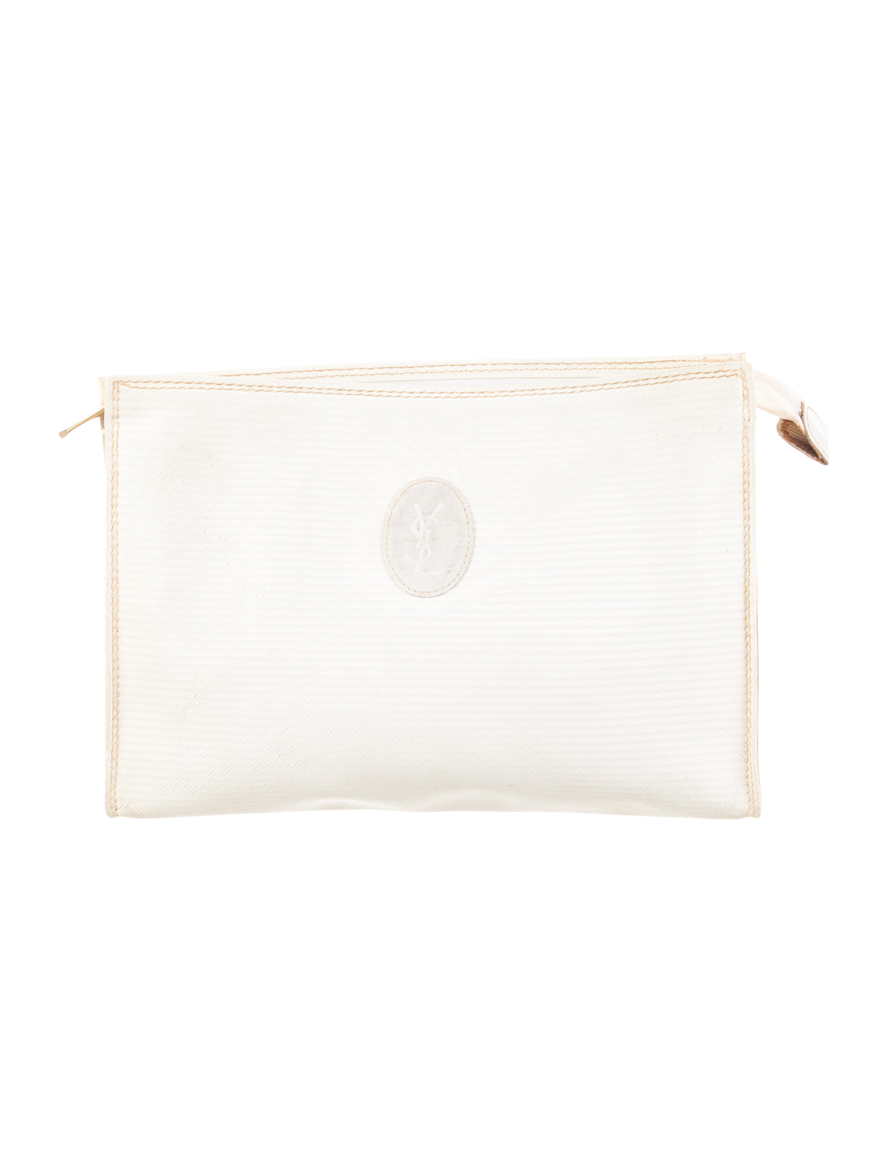 Yves Saint Laurent Striped Cosmetic Bag