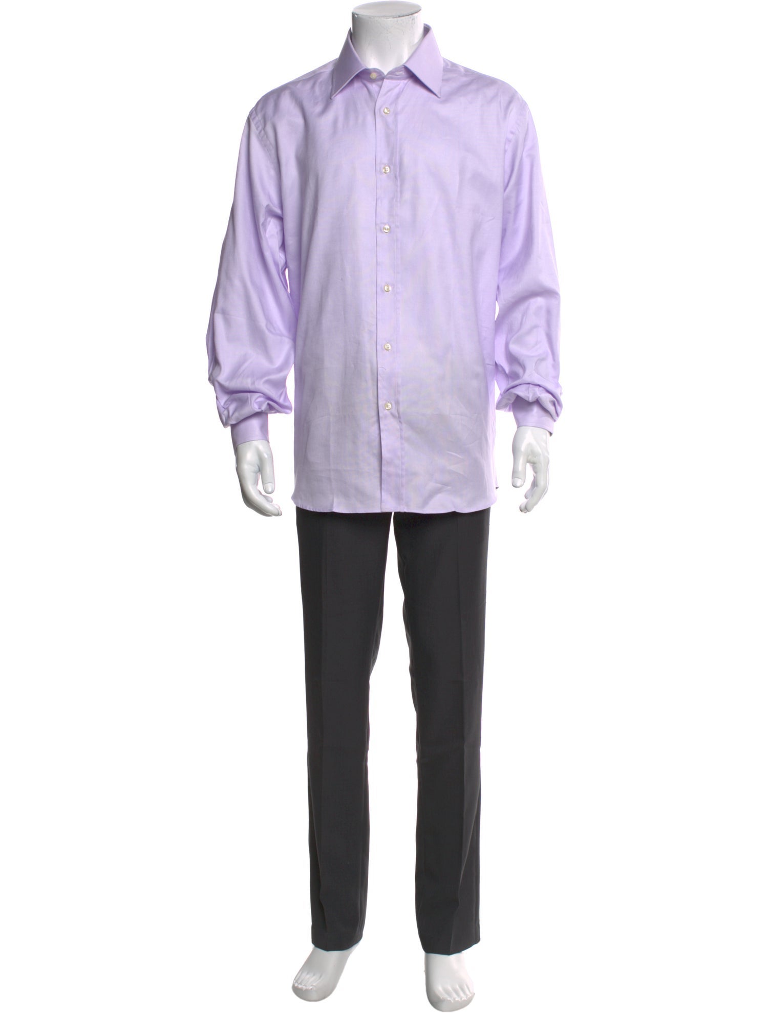 Yves Saint Laurent Signature Logo Long Sleeve Dress Shirt w/ Tags