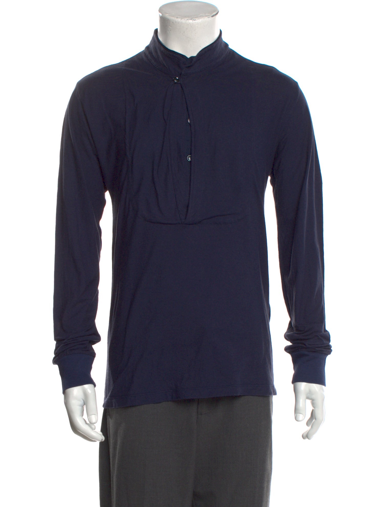 Yves Saint Laurent Mock Neck Long Sleeve Sweatshirt