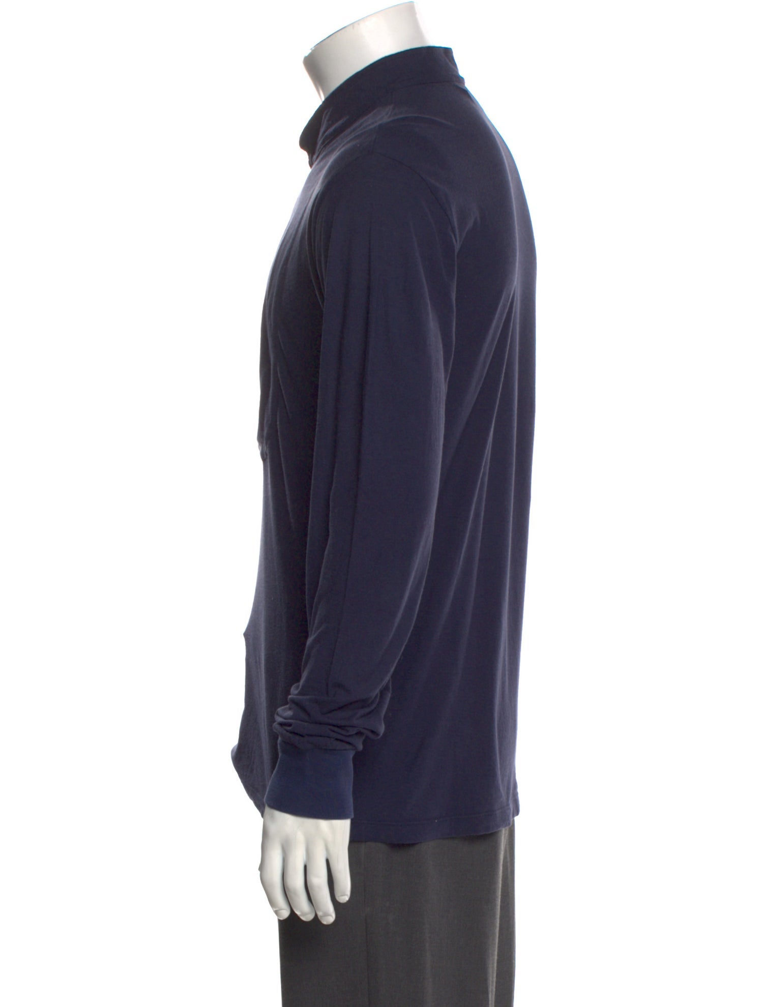 Yves Saint Laurent Mock Neck Long Sleeve Sweatshirt