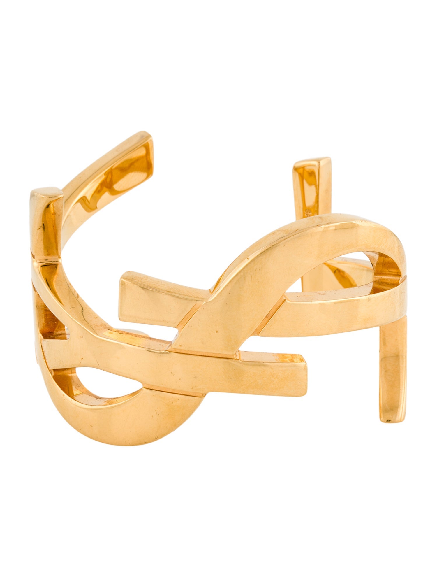 Yves Saint Laurent Paris Signature Monogram Cuff