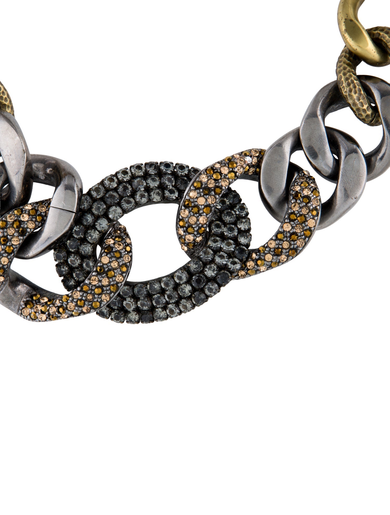 Yves Saint Laurent Gourmette Crystal Collar Necklace