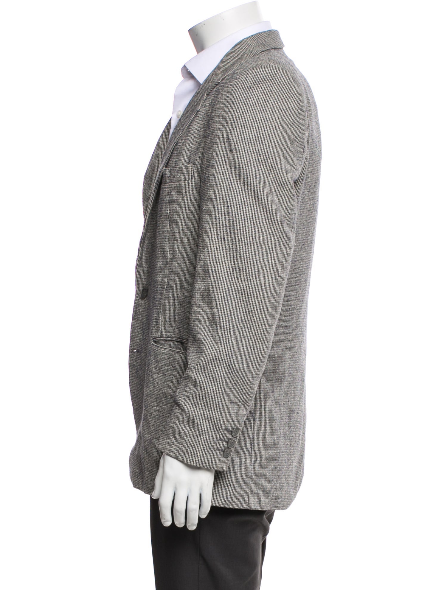 Yves Saint Laurent Vintage Plaid Print Blazer