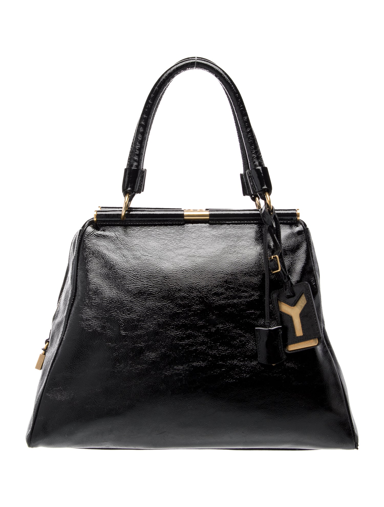 Yves Saint Laurent Patent Leather Top Handle Bag