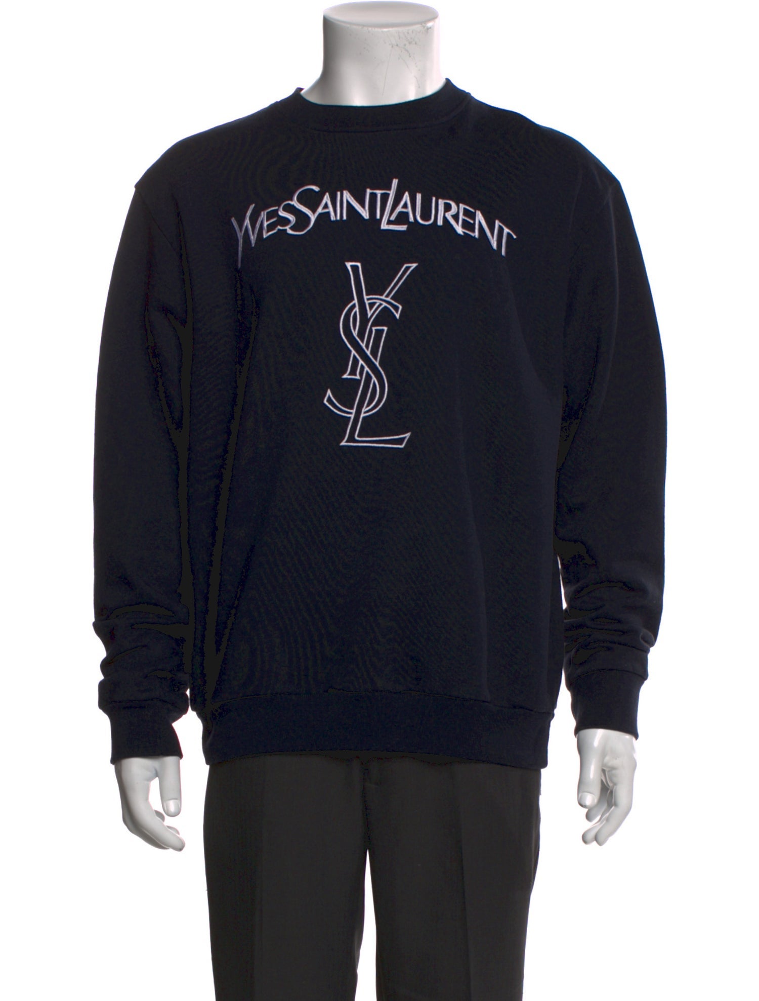 Yves Saint Laurent Graphic Print Crew Neck Sweatshirt