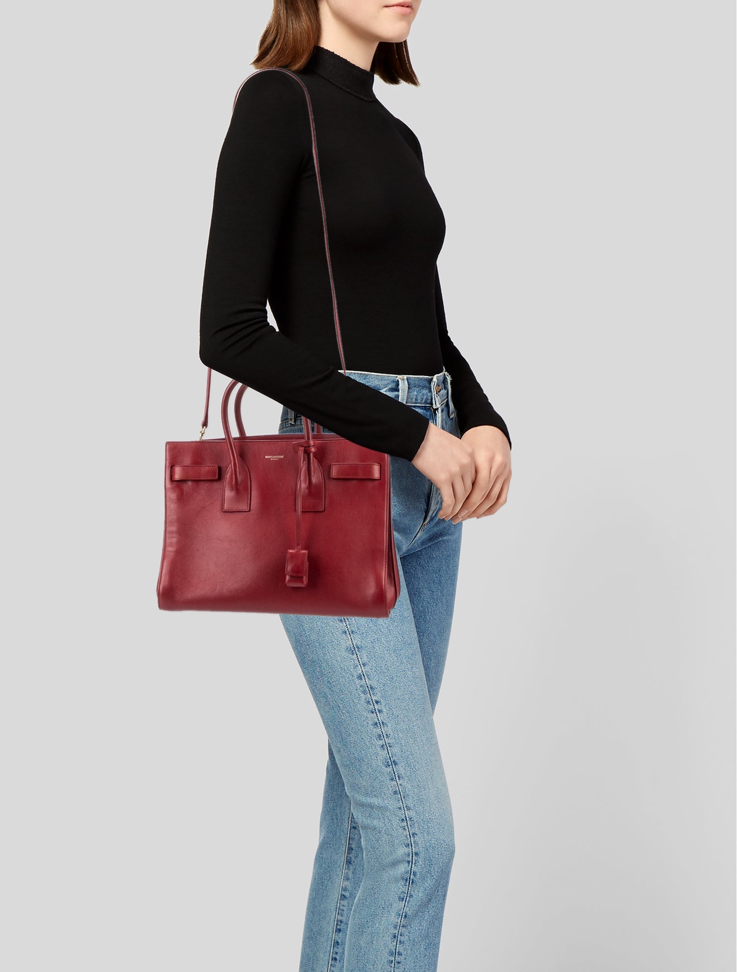 Saint Laurent Leather Sac De Jour Small