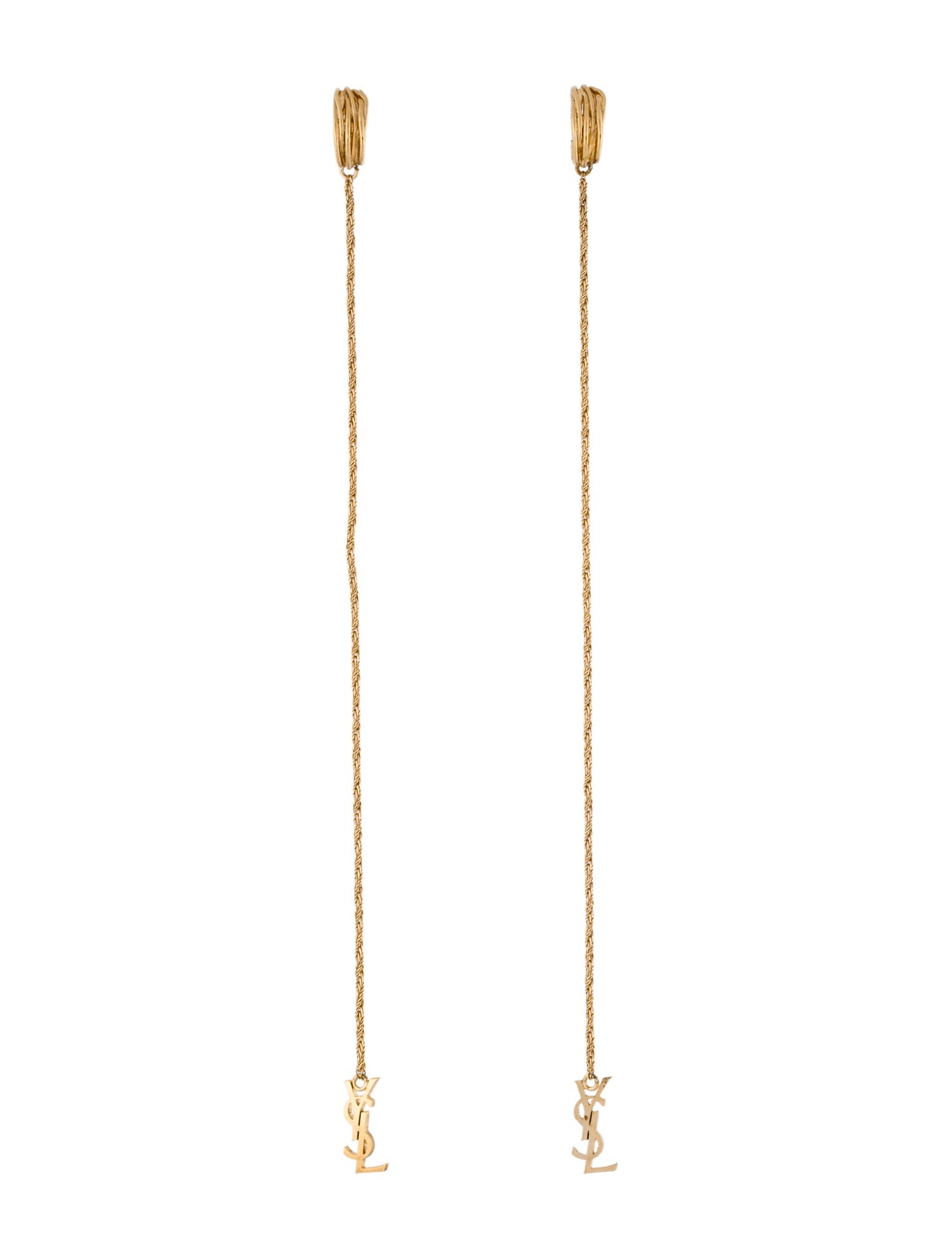 Yves Saint Laurent Opyum Monogram Drop Clip-On Earrings