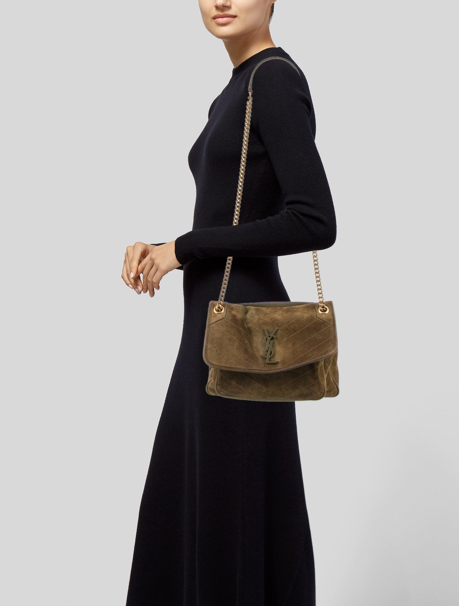 Saint Laurent Suede Niki Medium