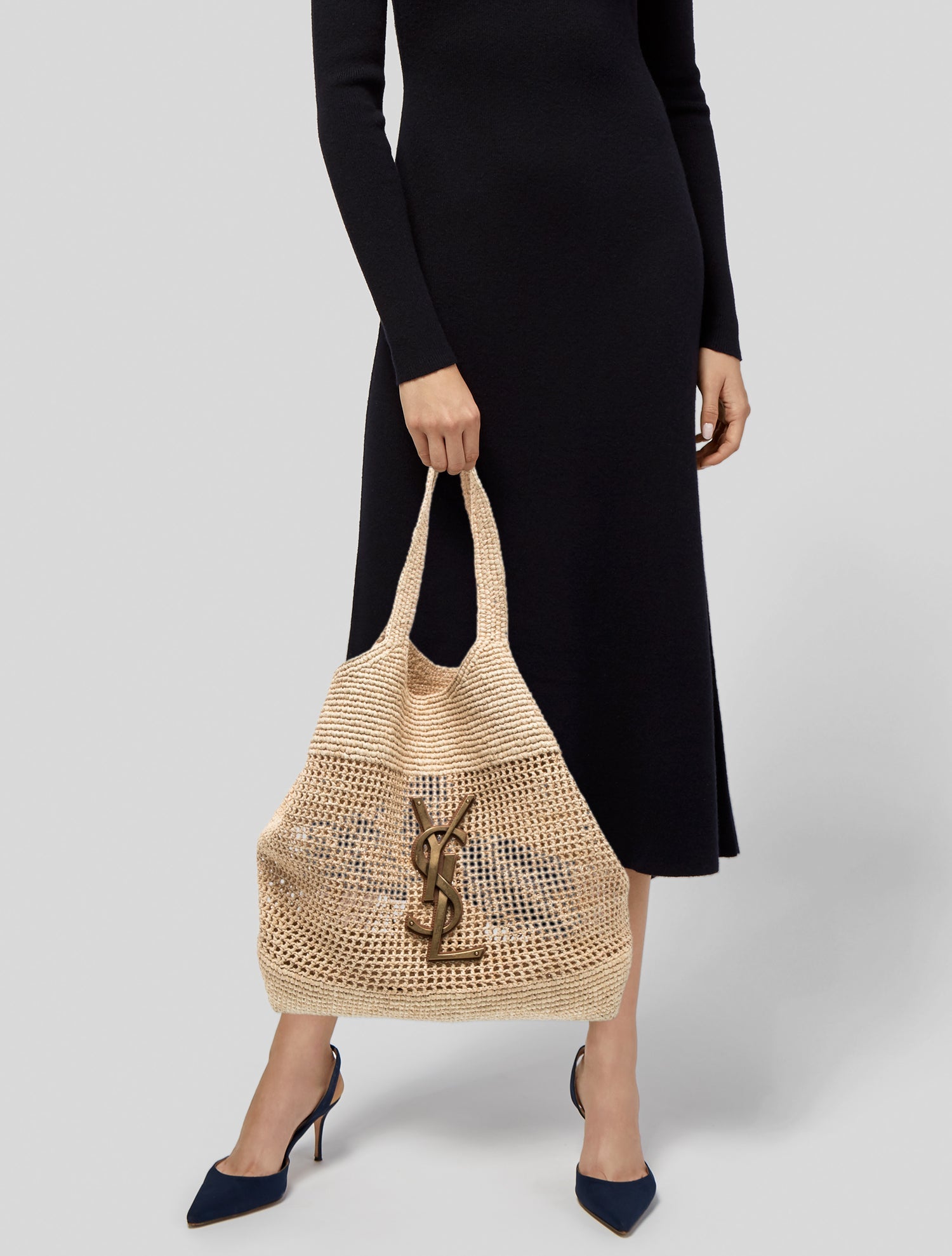 Saint Laurent Raffia Hobo 2025