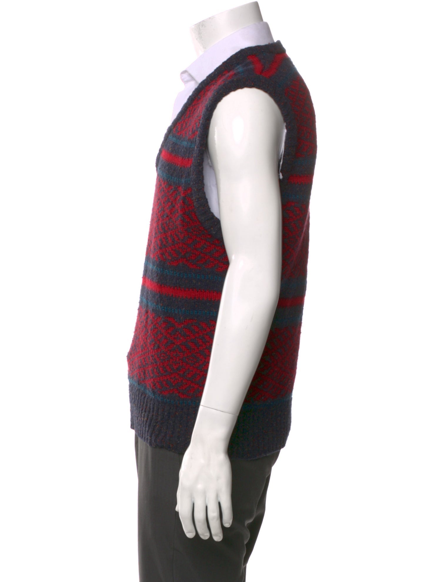 Yves Saint Laurent Wool Striped Sweater Vest