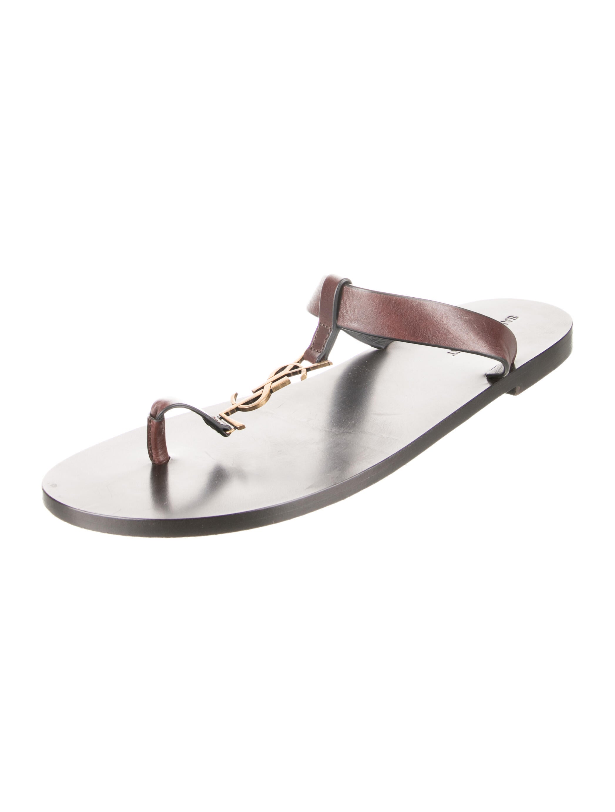 Yves Saint Laurent Leather Flip Flops