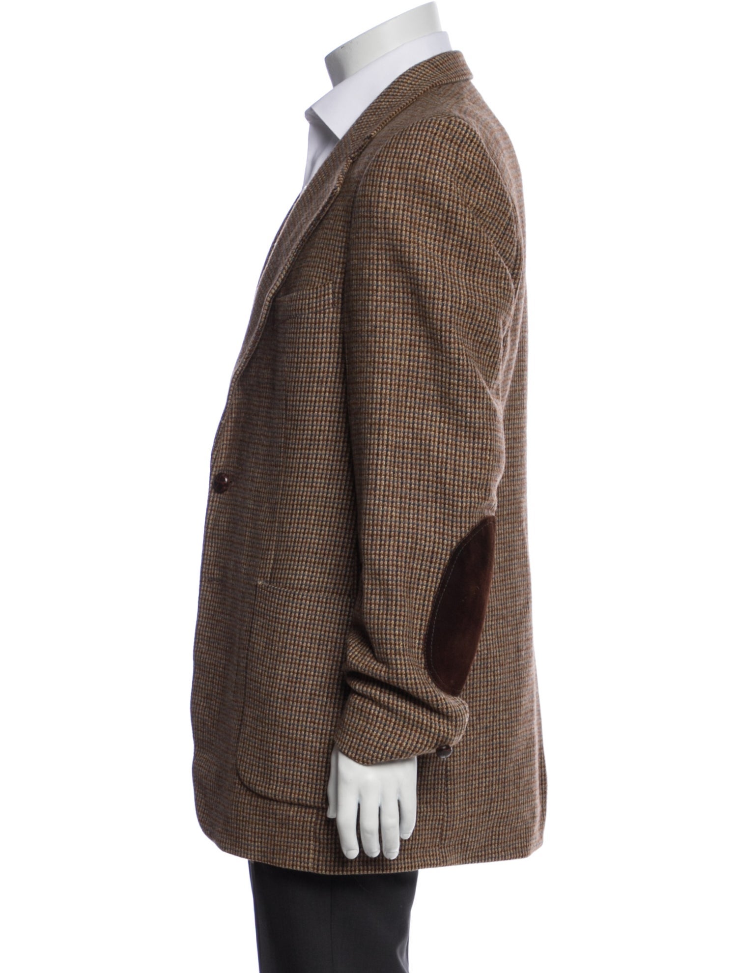 Yves Saint Laurent Vintage Plaid Print Sport Coat