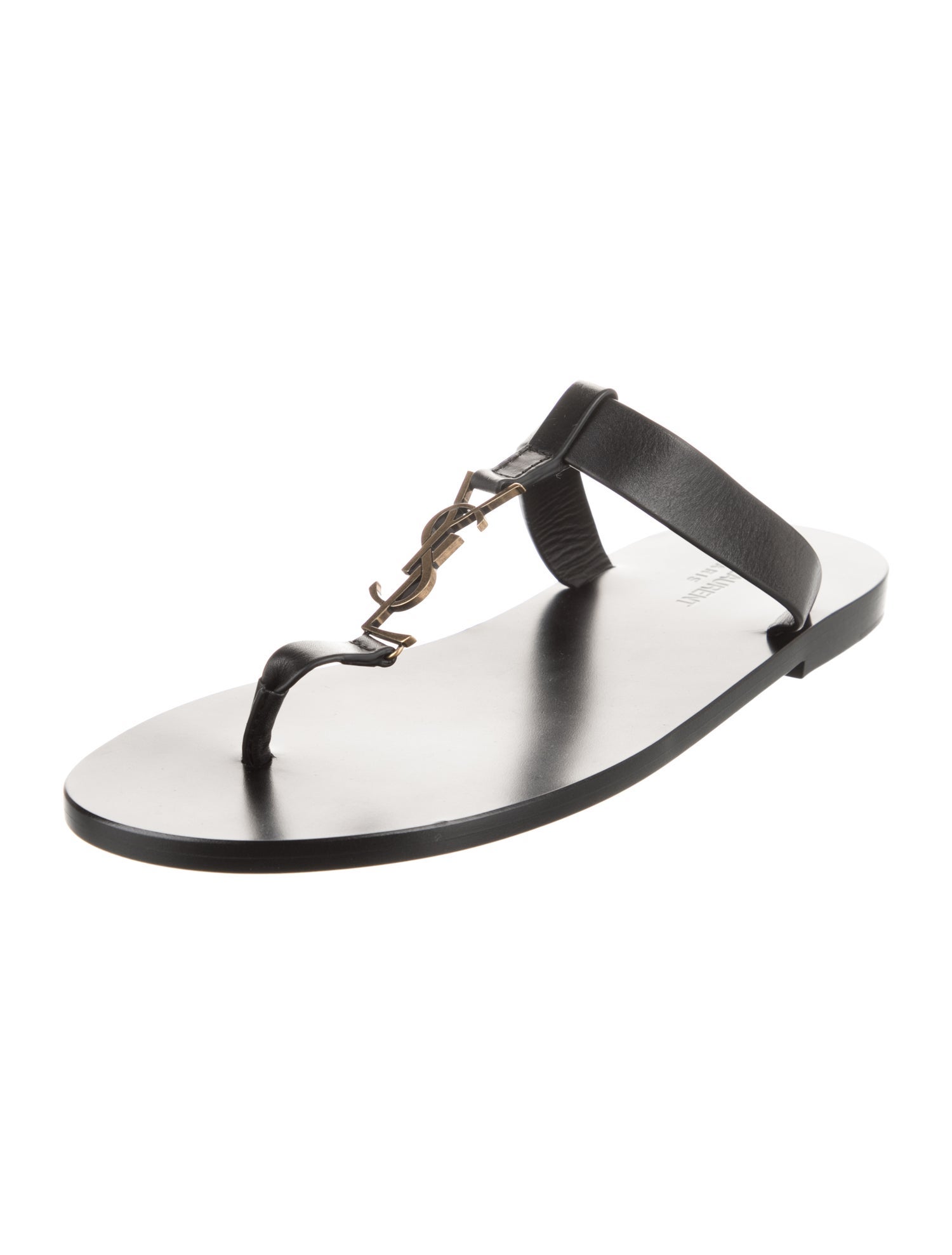 Saint Laurent Cassandre Leather Sandals
