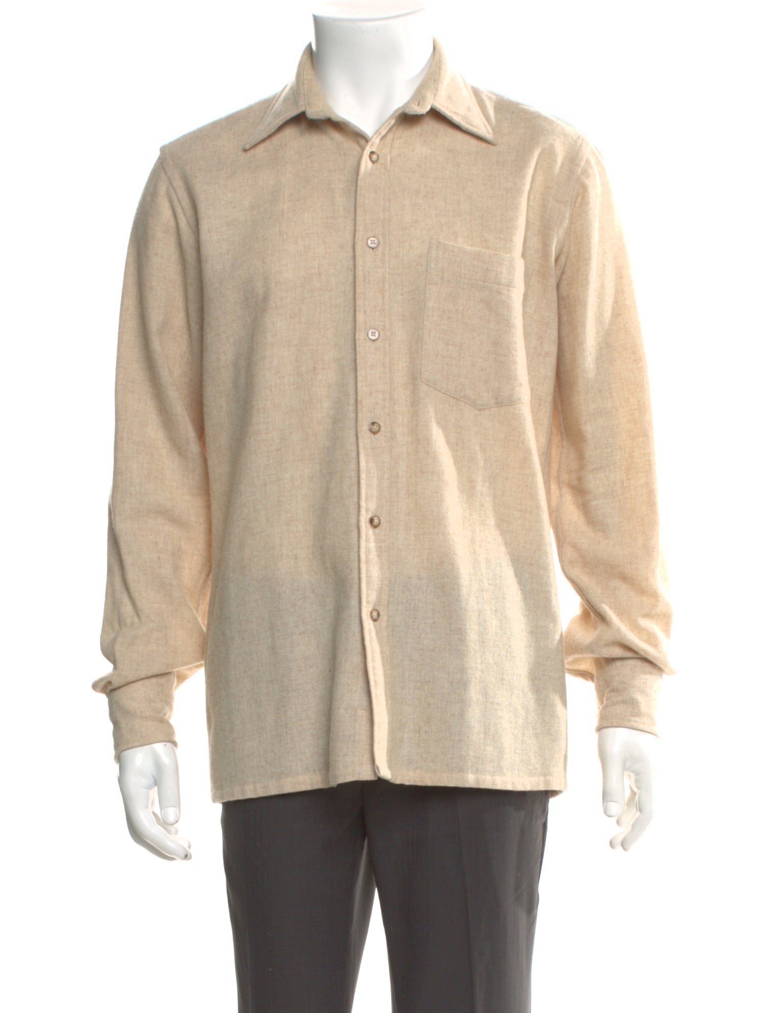 Yves Saint Laurent Wool Long Sleeve Shirt