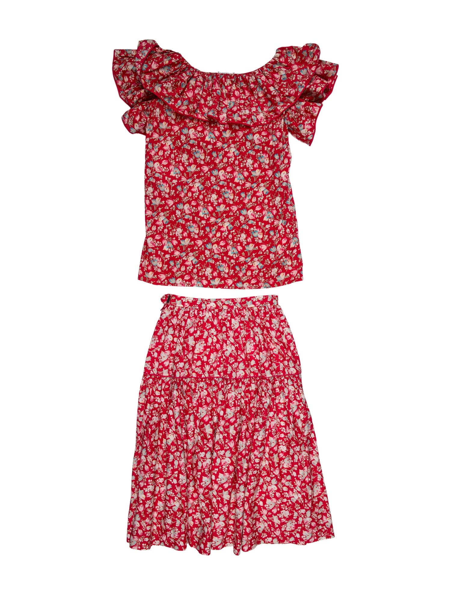 Yves Saint Laurent Rive Gauche Vintage Late 1970's - Early 1980's Skirt Set