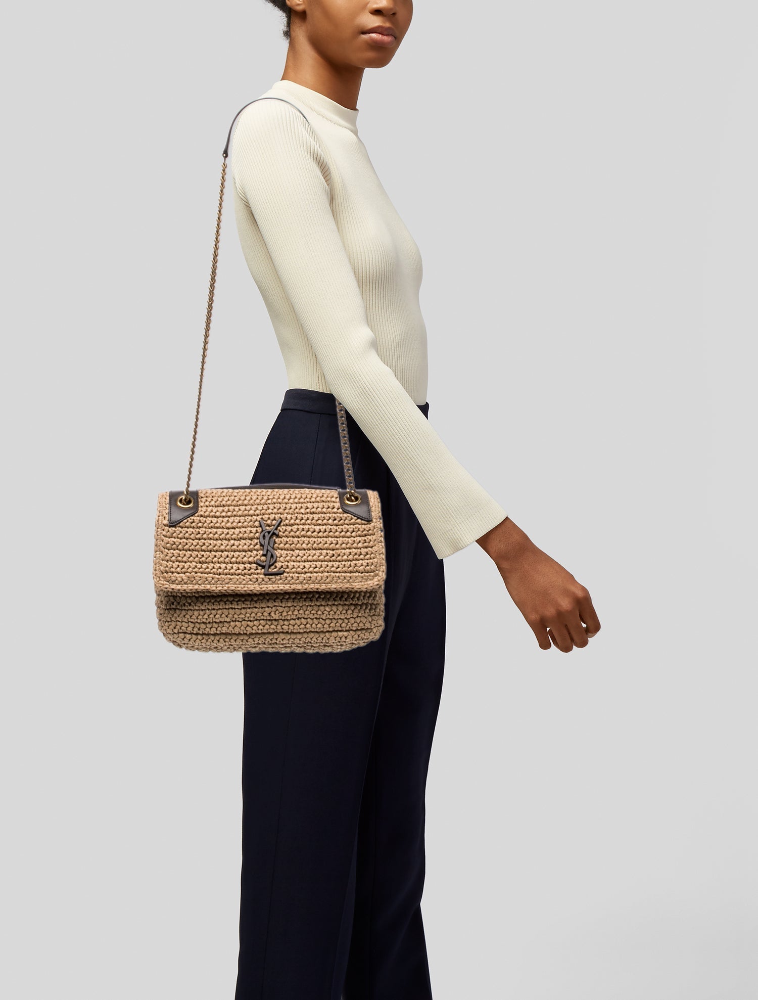 Saint Laurent Raffia Niki Medium 2023