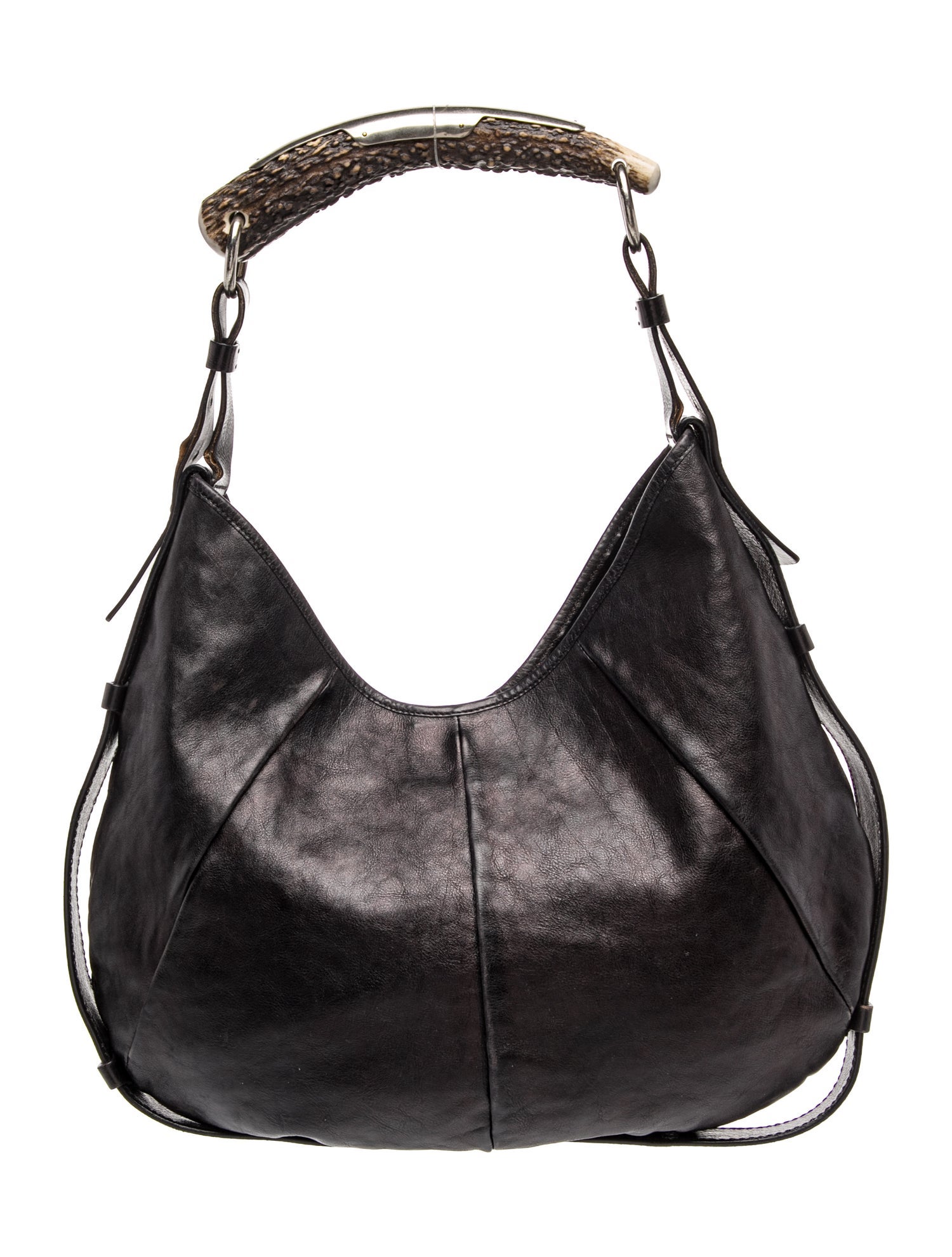 Yves Saint Laurent Rive Gauche Leather Mombasa Horn