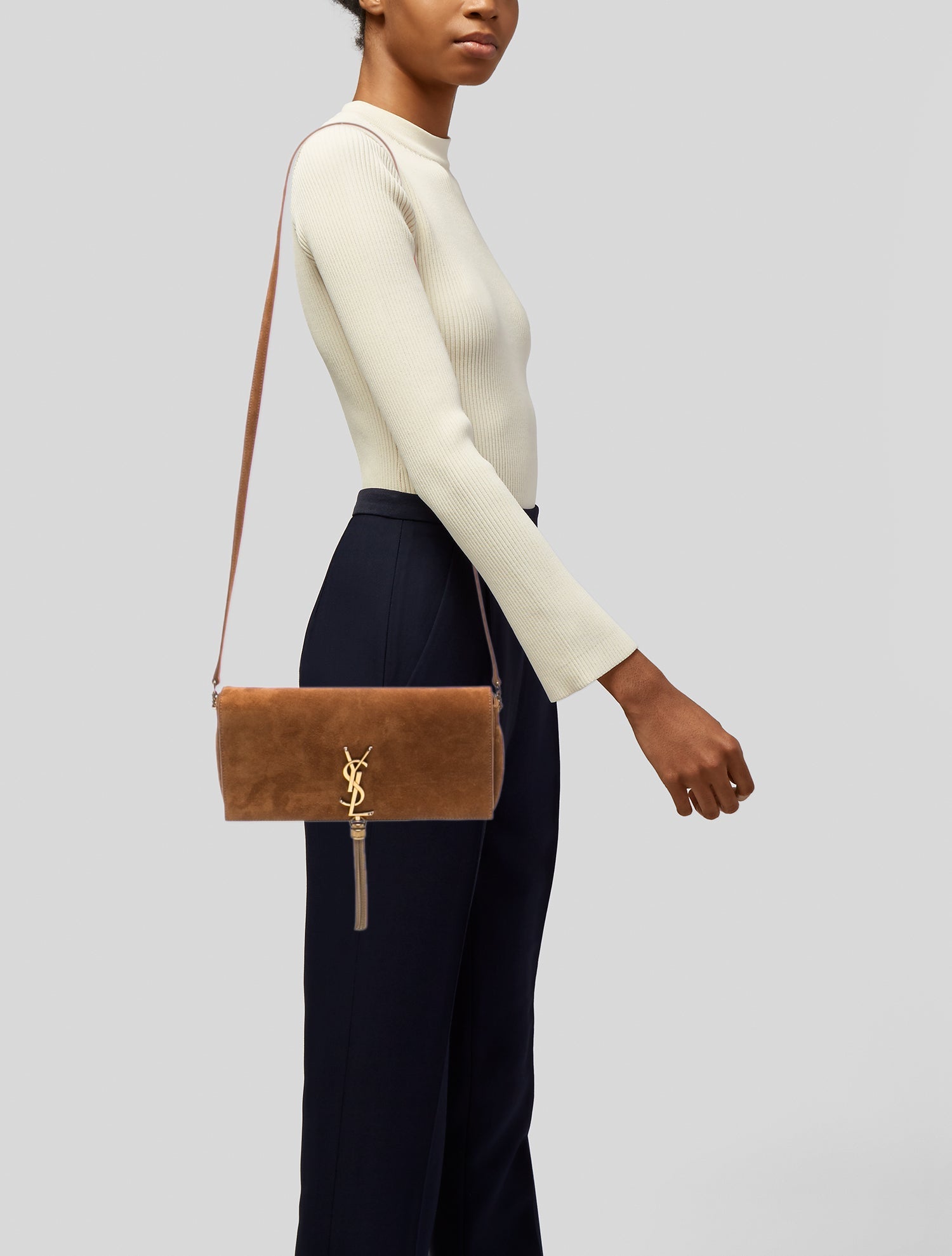 Saint Laurent Suede Crossbody Bag