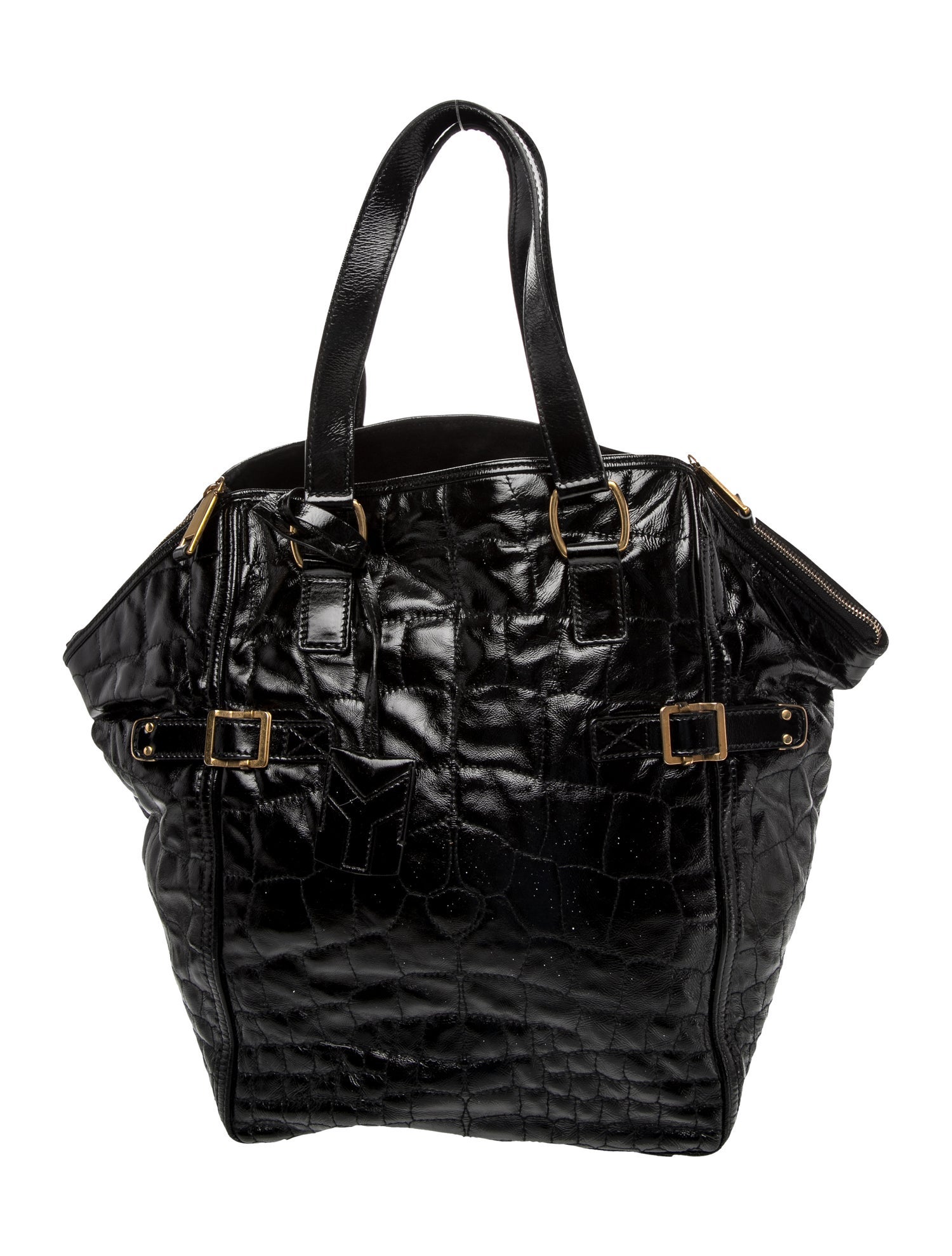 Yves Saint Laurent Patent Leather Top Handle Bag