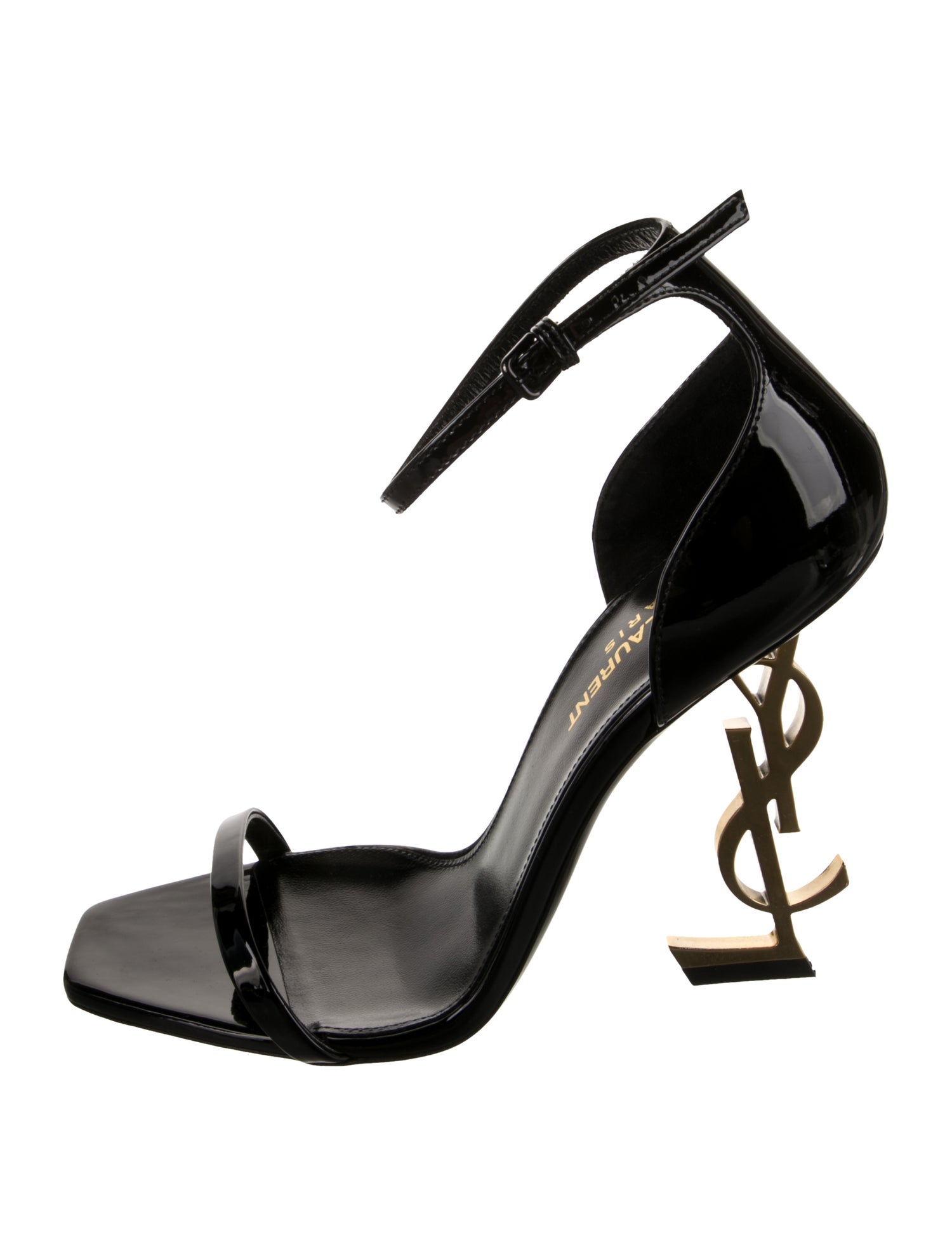 Yves Saint Laurent Patent Leather Slingback Sandals