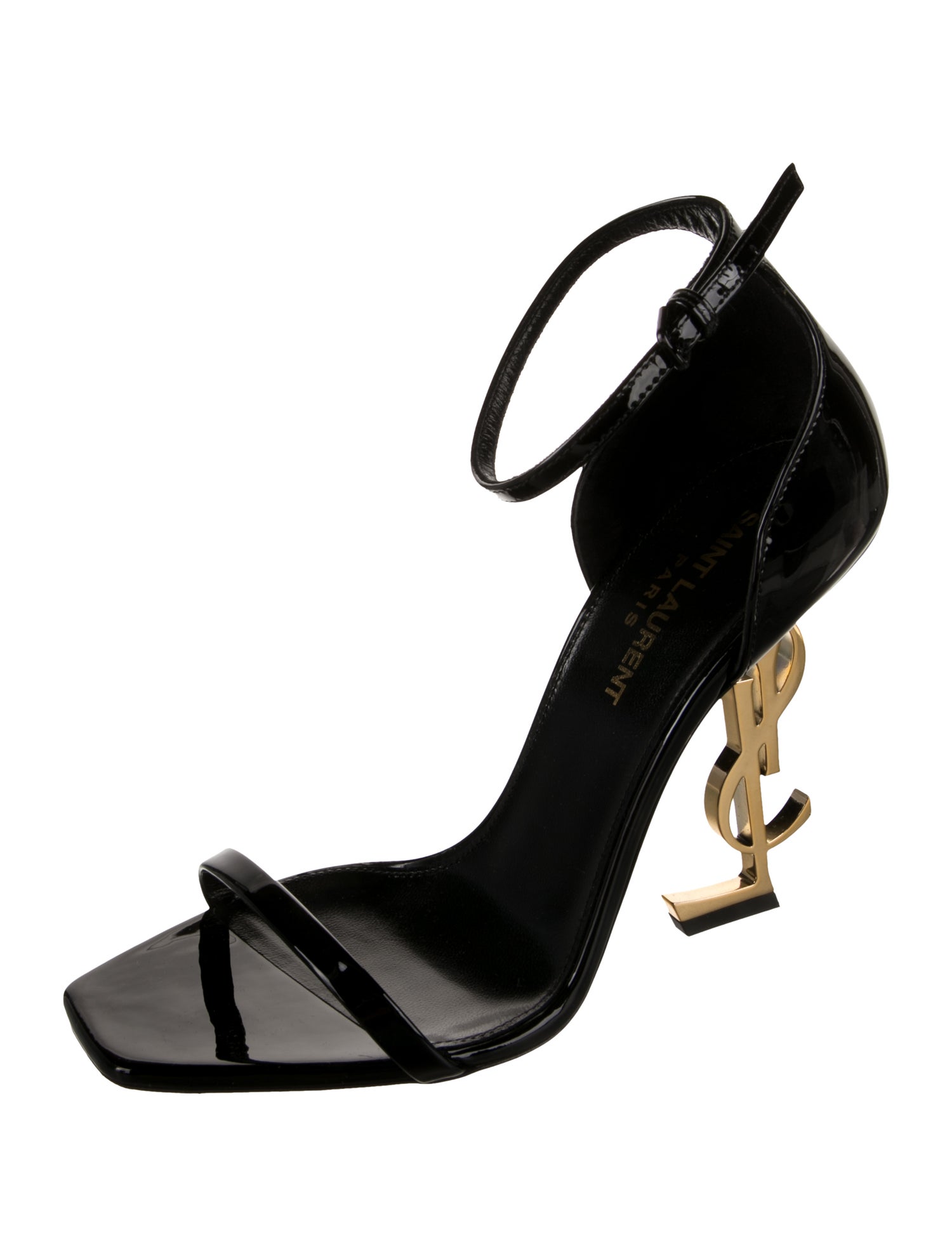 Yves Saint Laurent Patent Leather Slingback Sandals