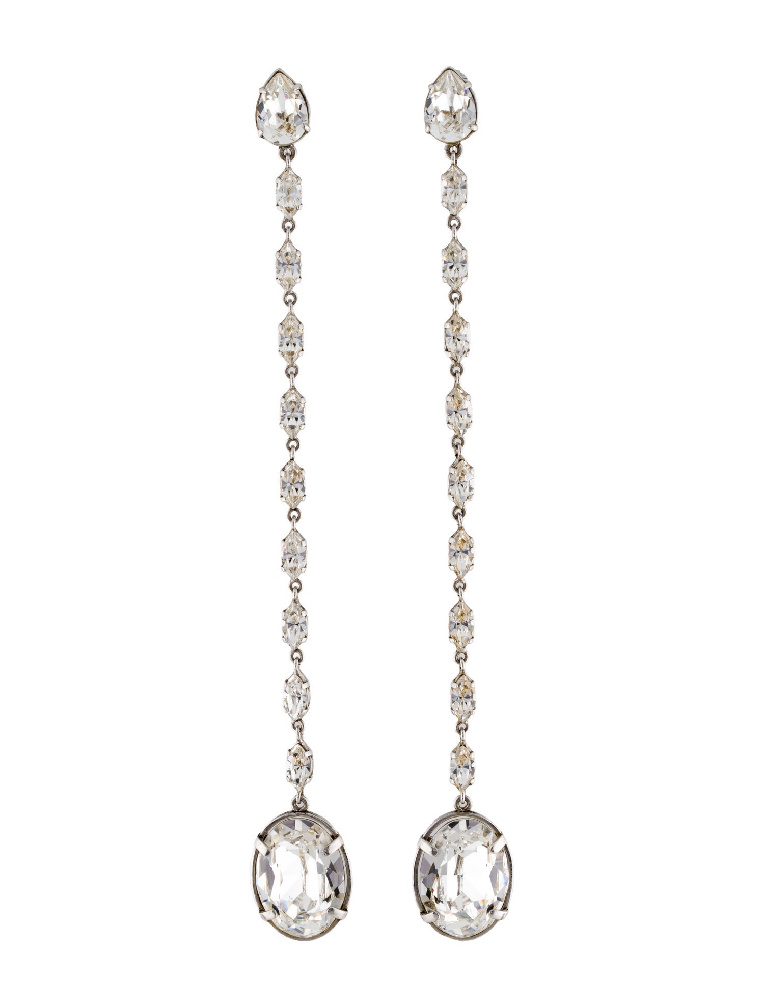 Yves Saint Laurent Rhinestone Drop Earrings