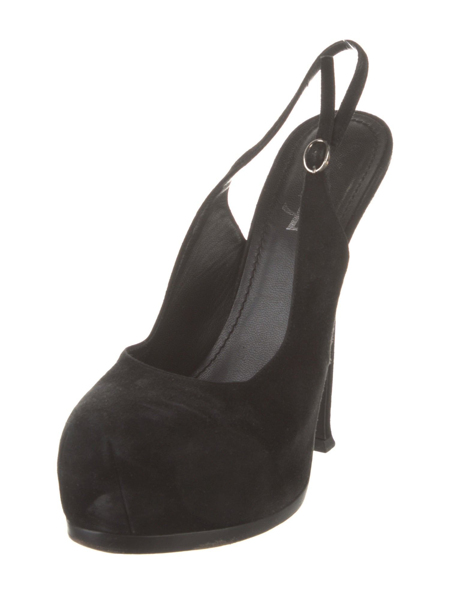 Yves Saint Laurent Rive Gauche Suede Slingback Pumps