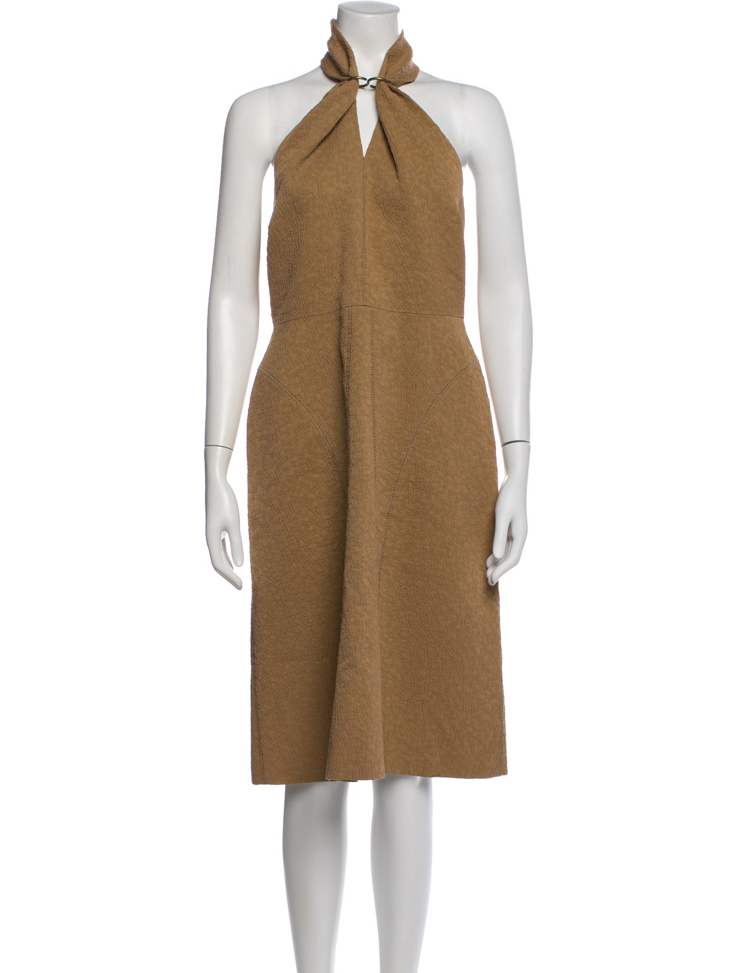 Yves Saint Laurent Halterneck Knee-Length Dress