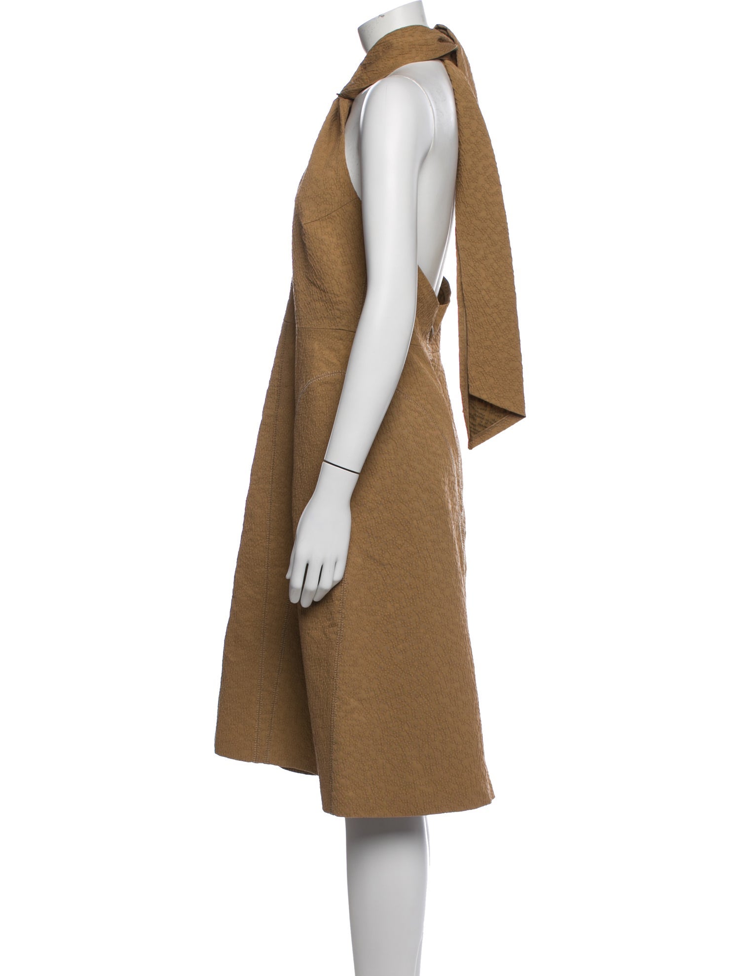 Yves Saint Laurent Halterneck Knee-Length Dress