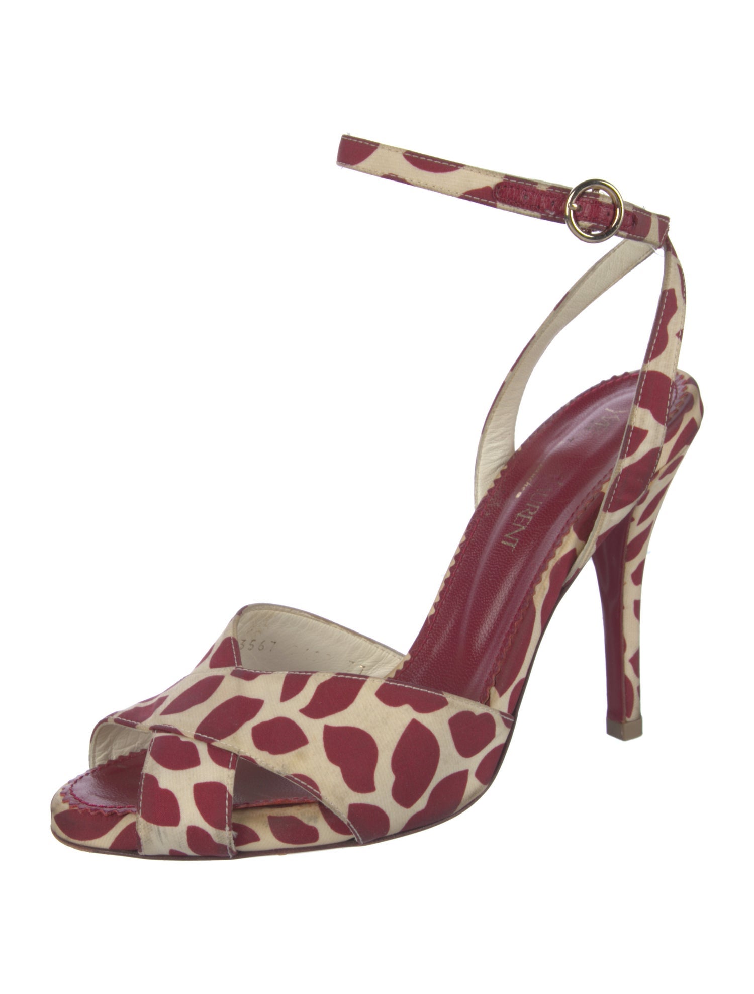 Yves Saint Laurent Animal Print Sandals
