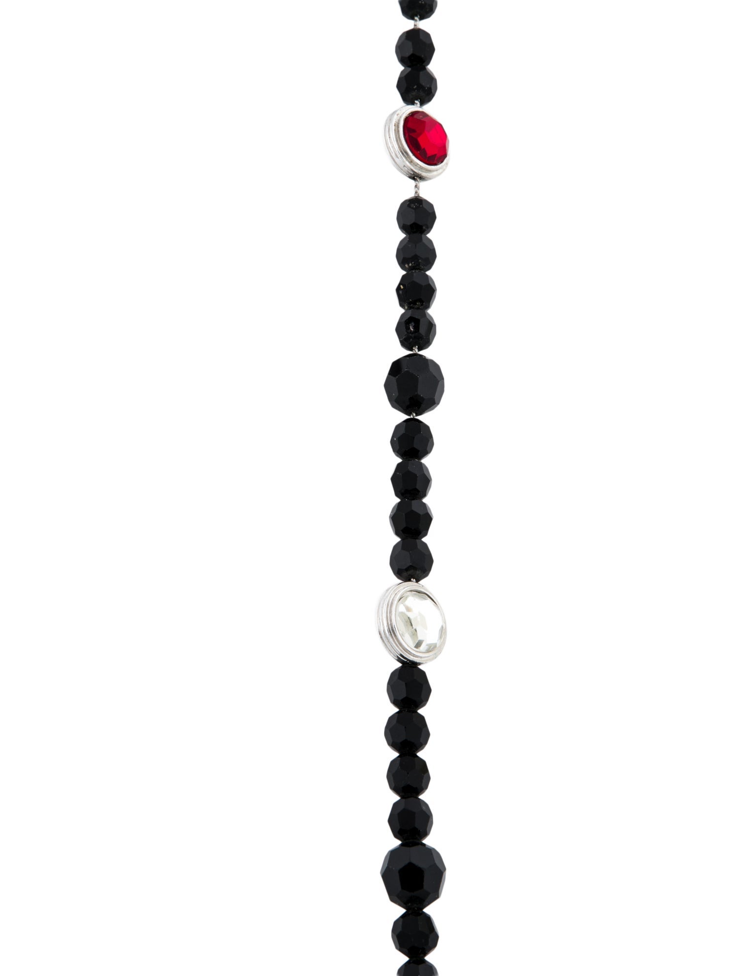 Yves Saint Laurent Vintage Crystal Bead Station Necklace