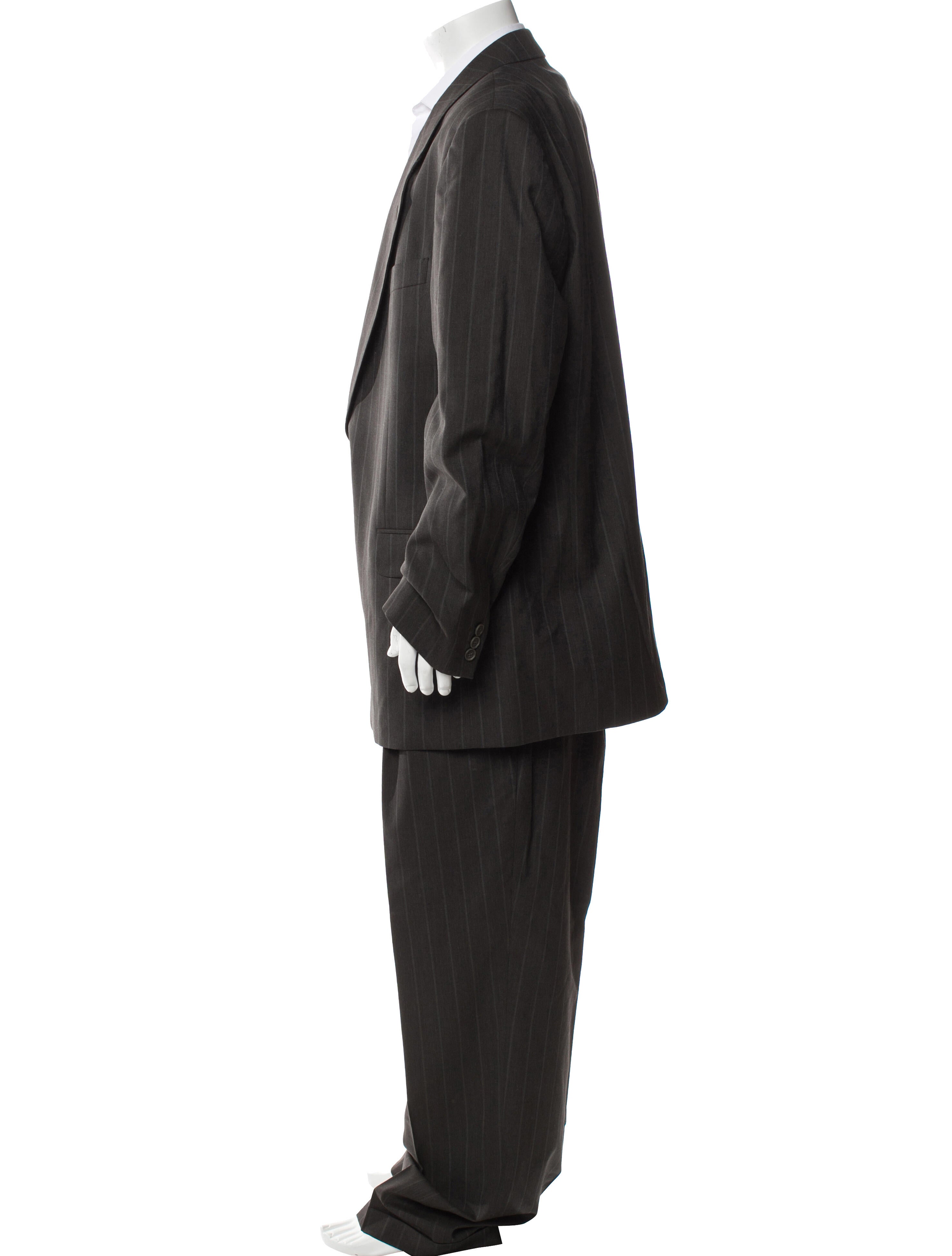 Yves Saint Laurent Wool Striped Two-Piece Suit