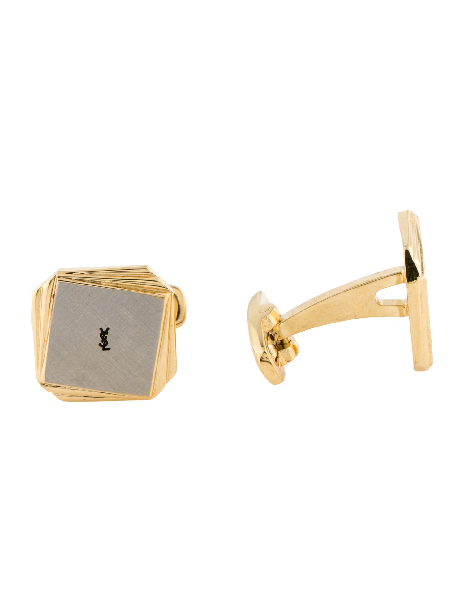 Yves Saint Laurent Vintage Two-Tone Cufflinks