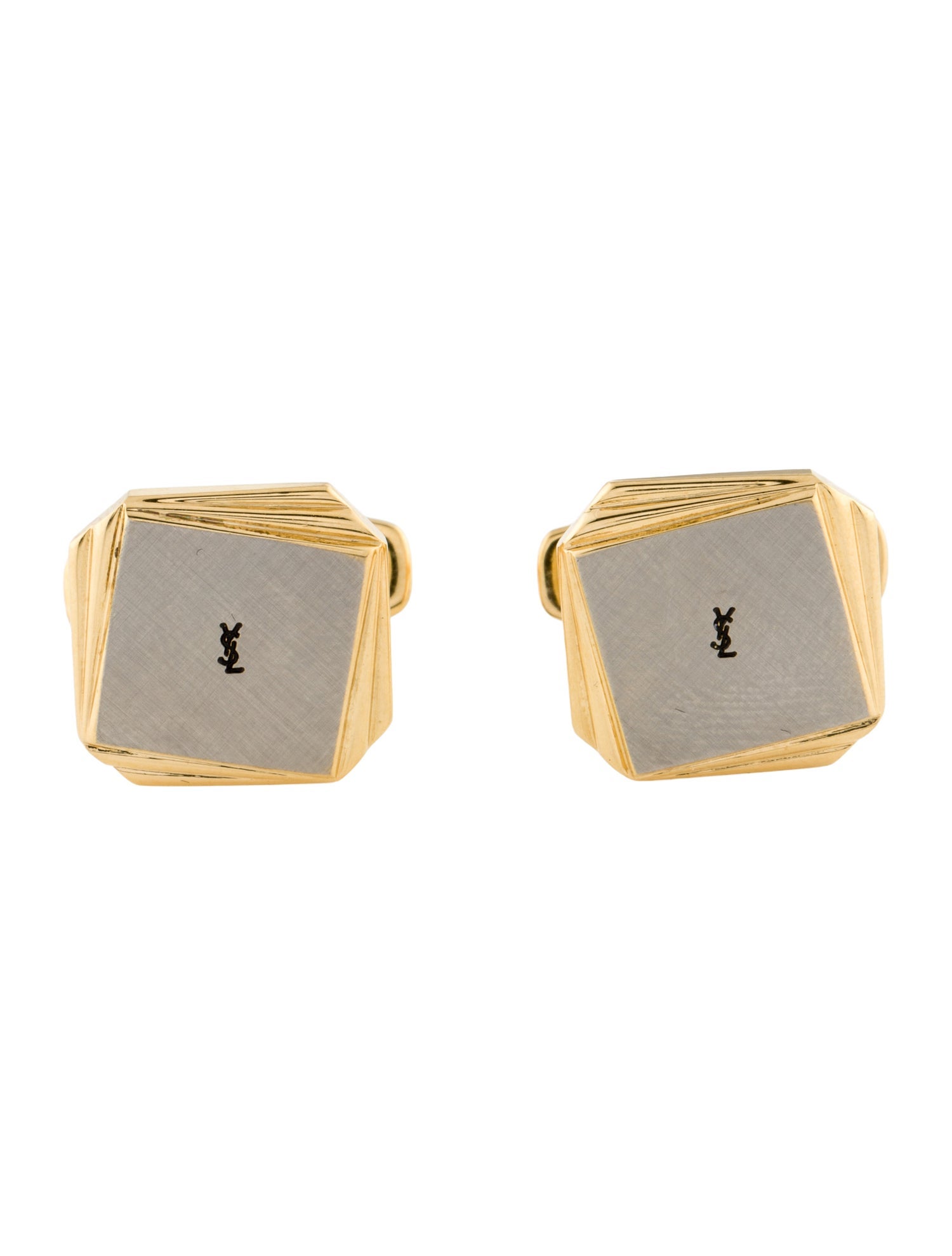 Yves Saint Laurent Vintage Two-Tone Cufflinks