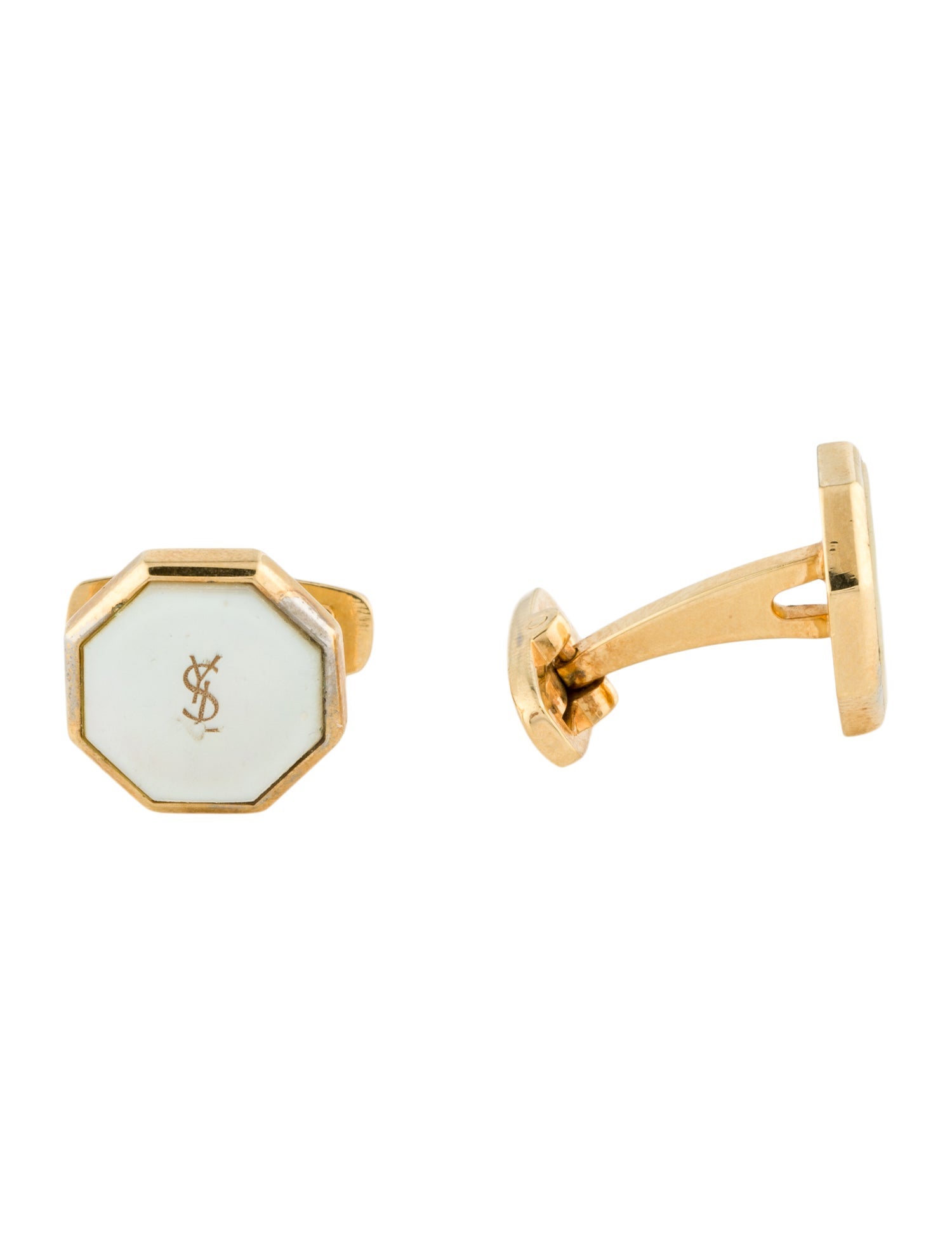 Yves Saint Laurent Mother Of Pearl Cufflinks